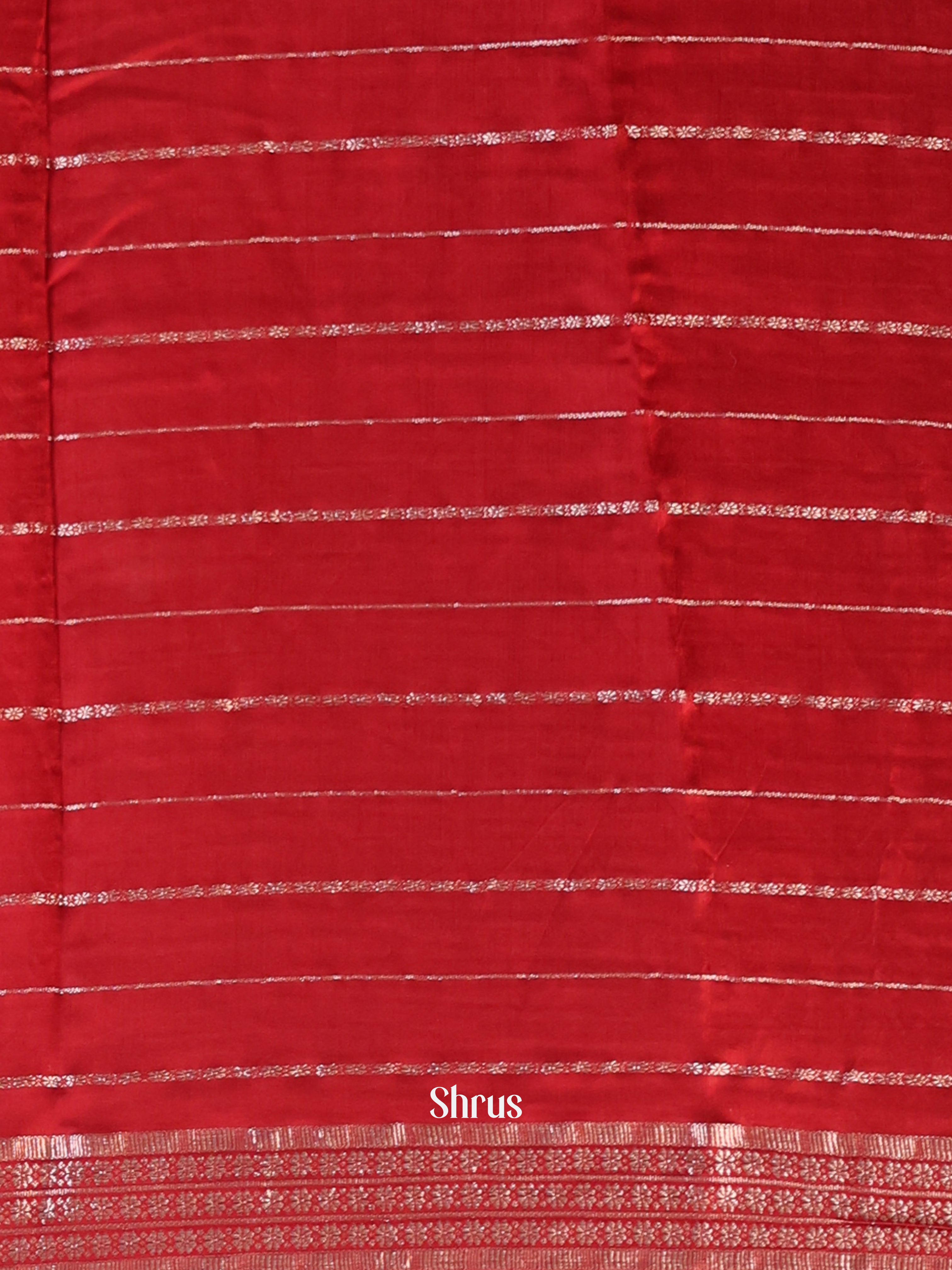 Red - Semi Mysoresilk Saree - Shop on Shrus.com