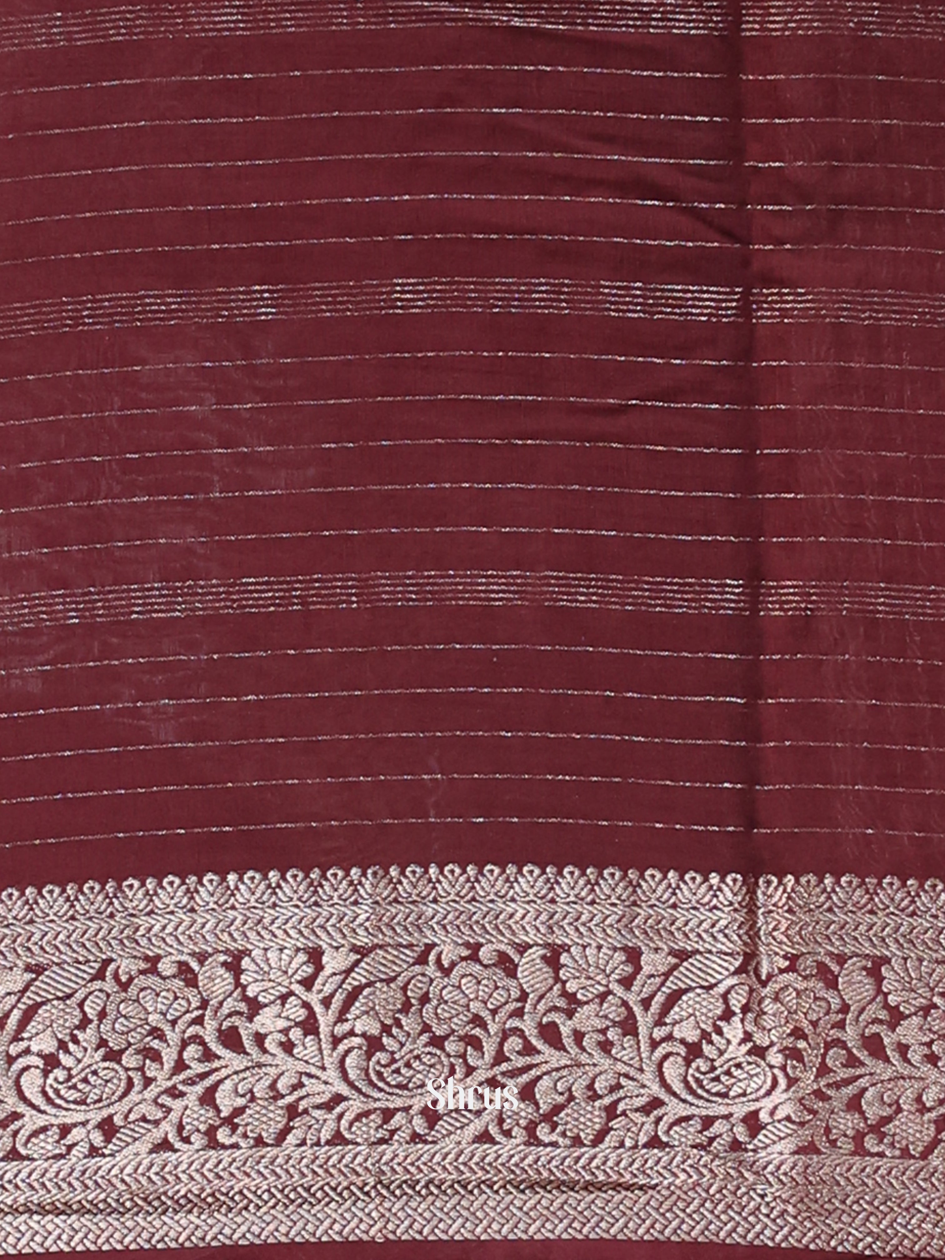 Brown - Semi Mysoresilk Saree - Shop on Shrus.com