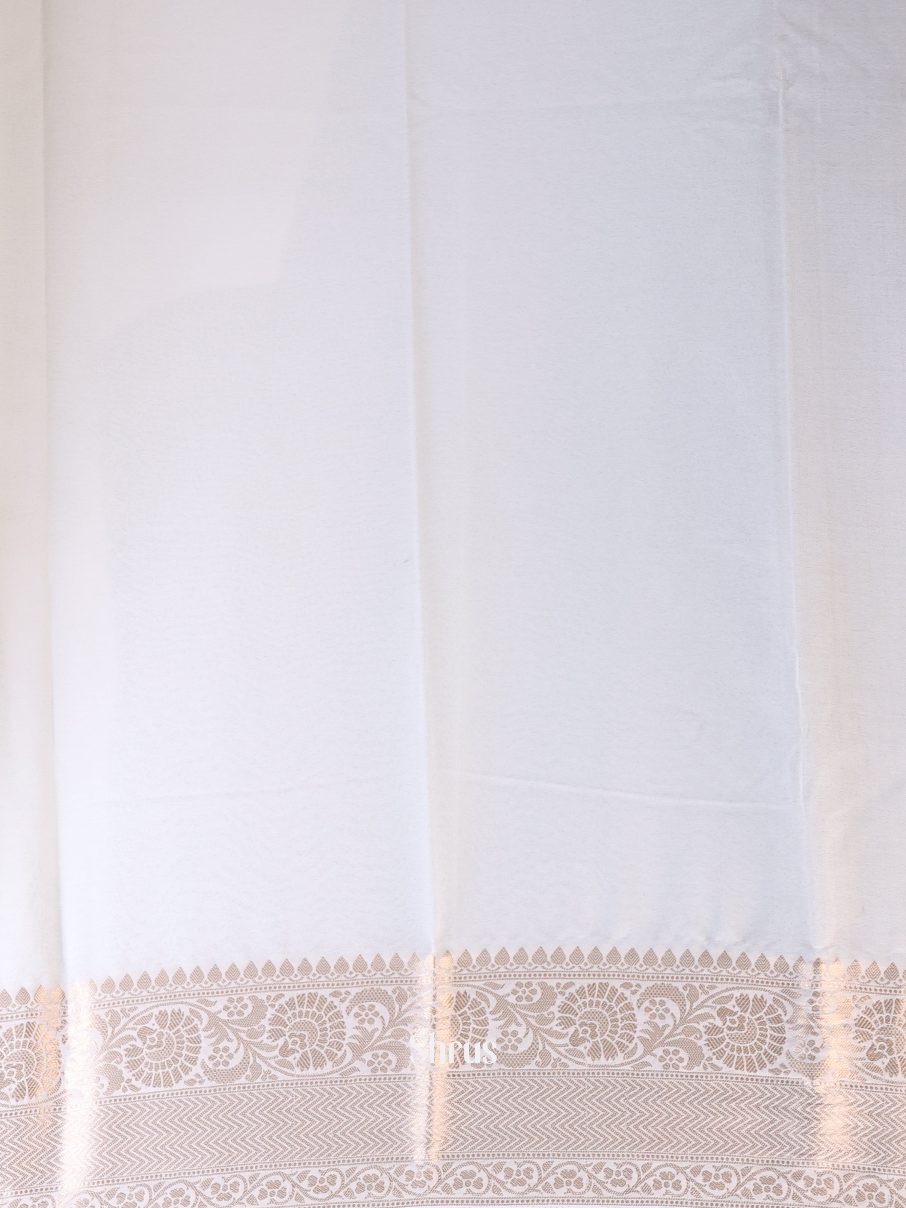 Cream - Semi Mysoresilk Saree - Shop on Shrus.com
