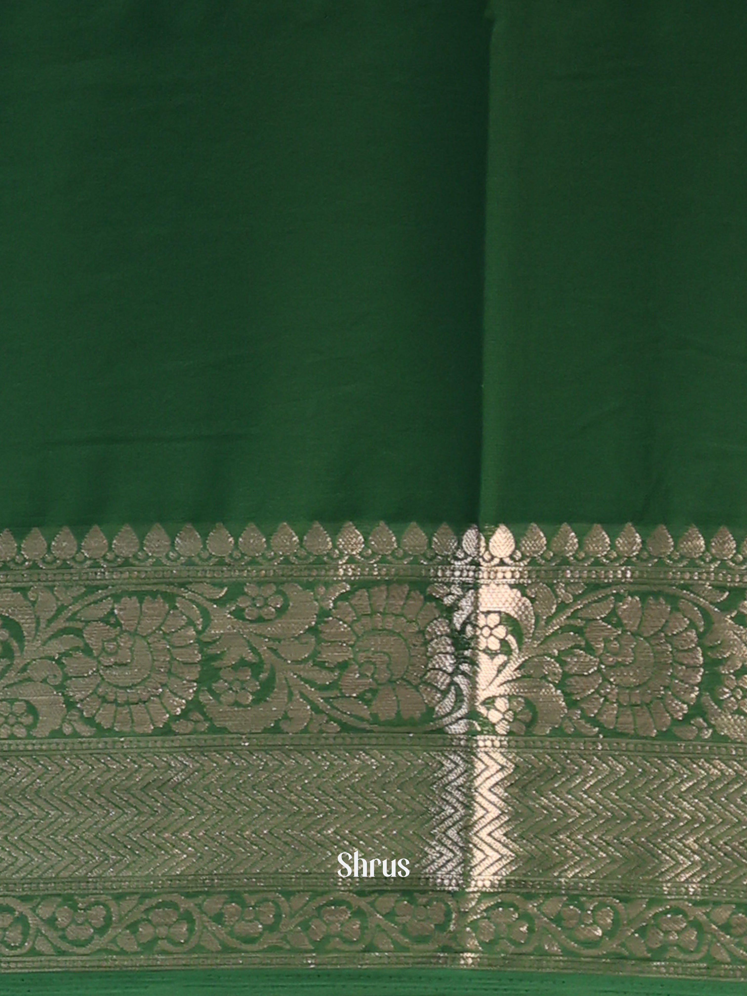 Green - Semi Mysoresilk Saree - Shop on Shrus.com