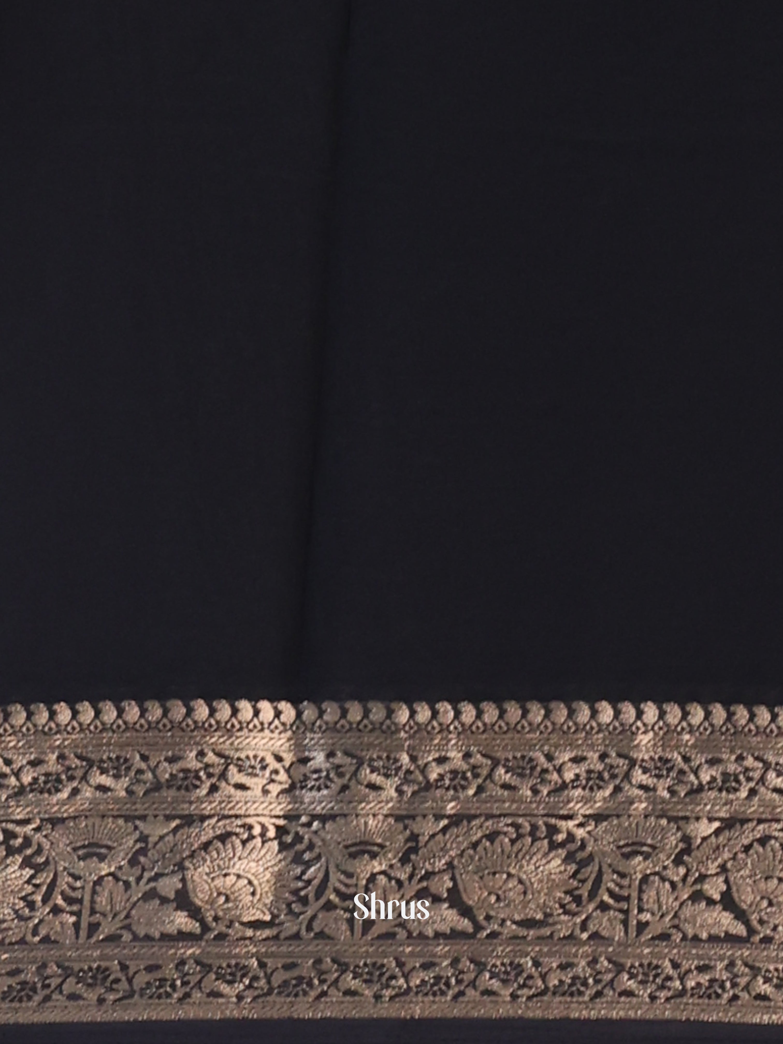 Black - Semi Mysoresilk Saree - Shop on Shrus.com