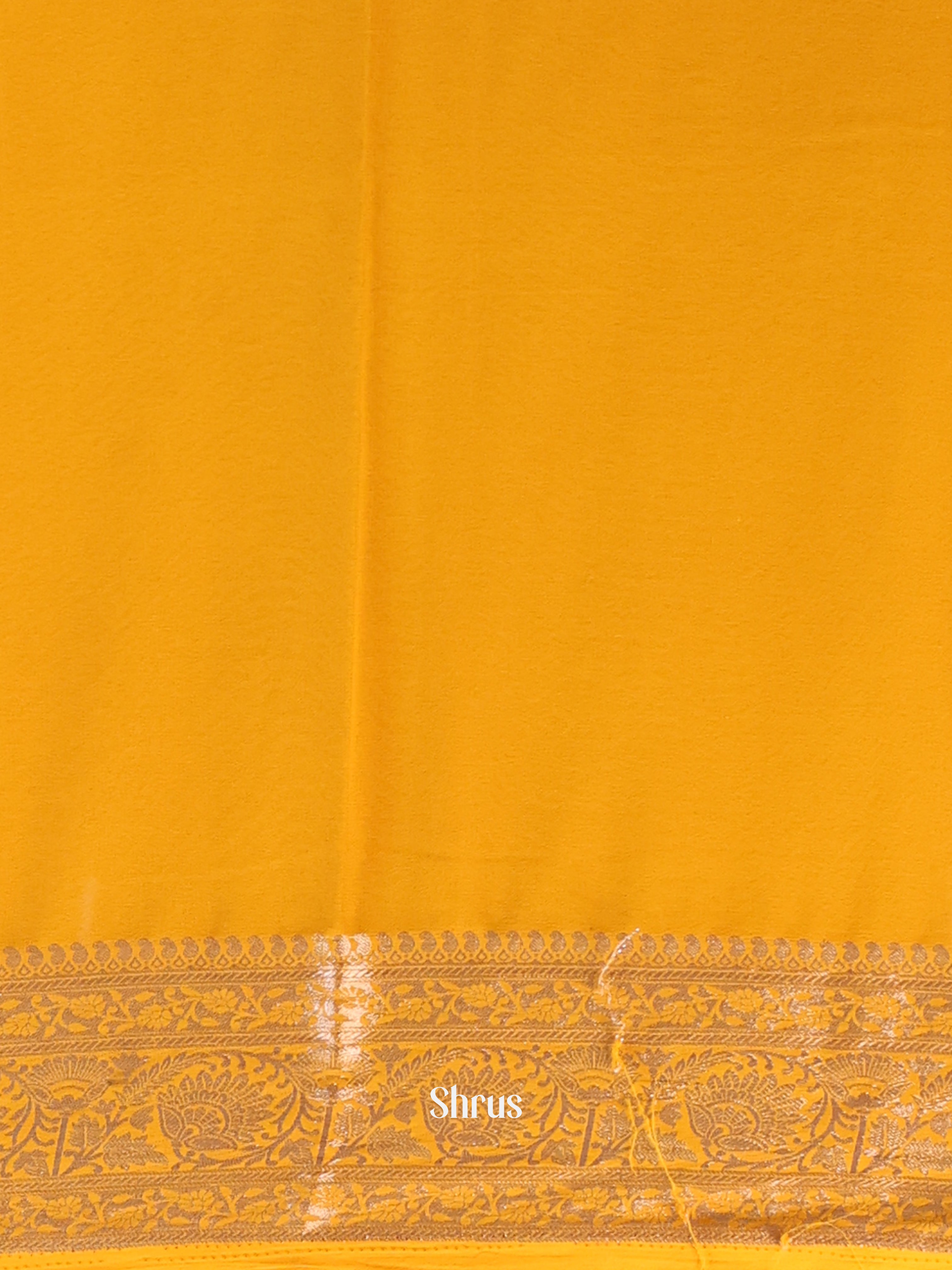 Mambazha Yellow - Semi Mysoresilk Saree - Shop on Shrus.com