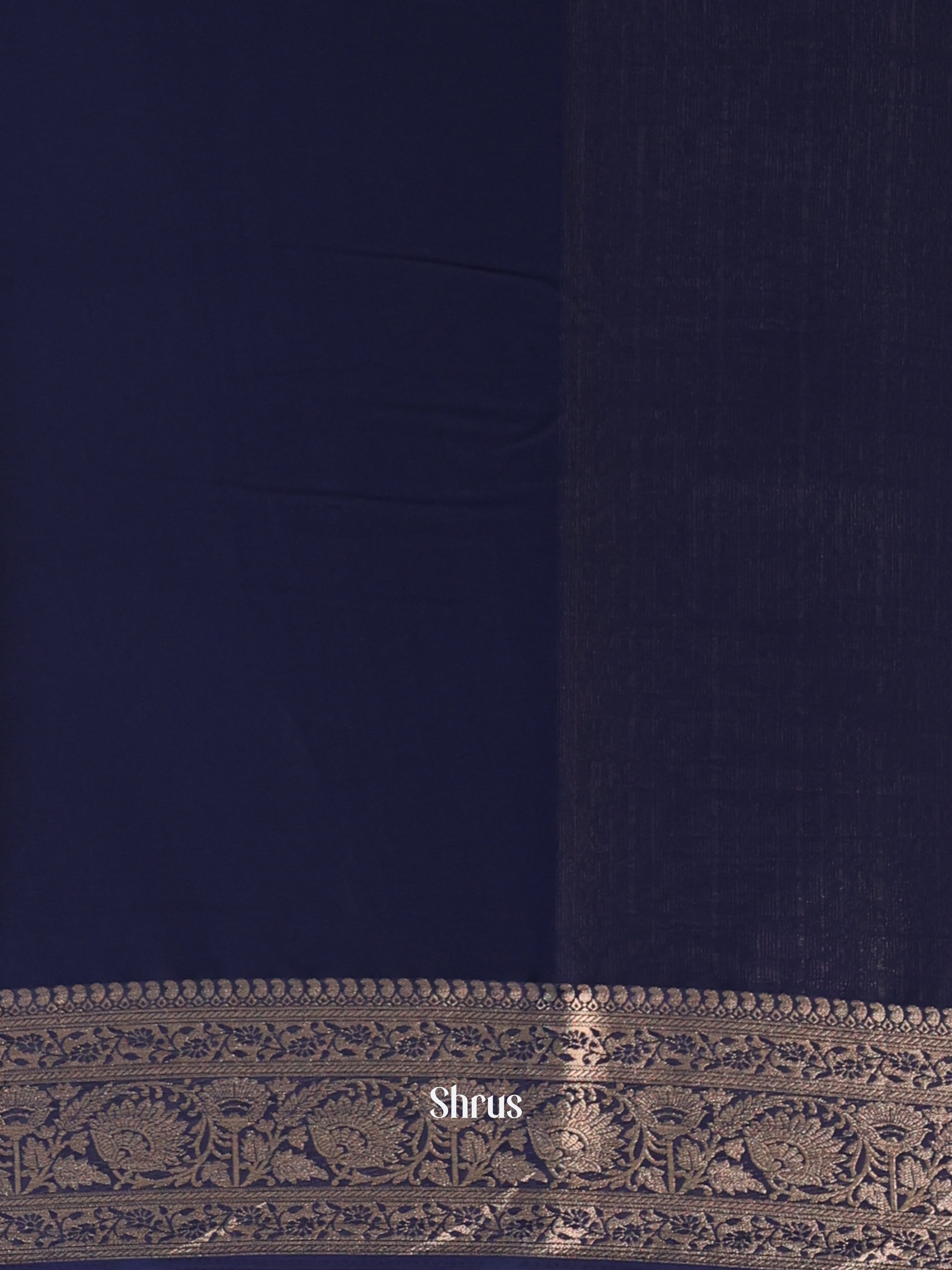 Blue- Semi Mysoresilk Saree - Shop on Shrus.com
