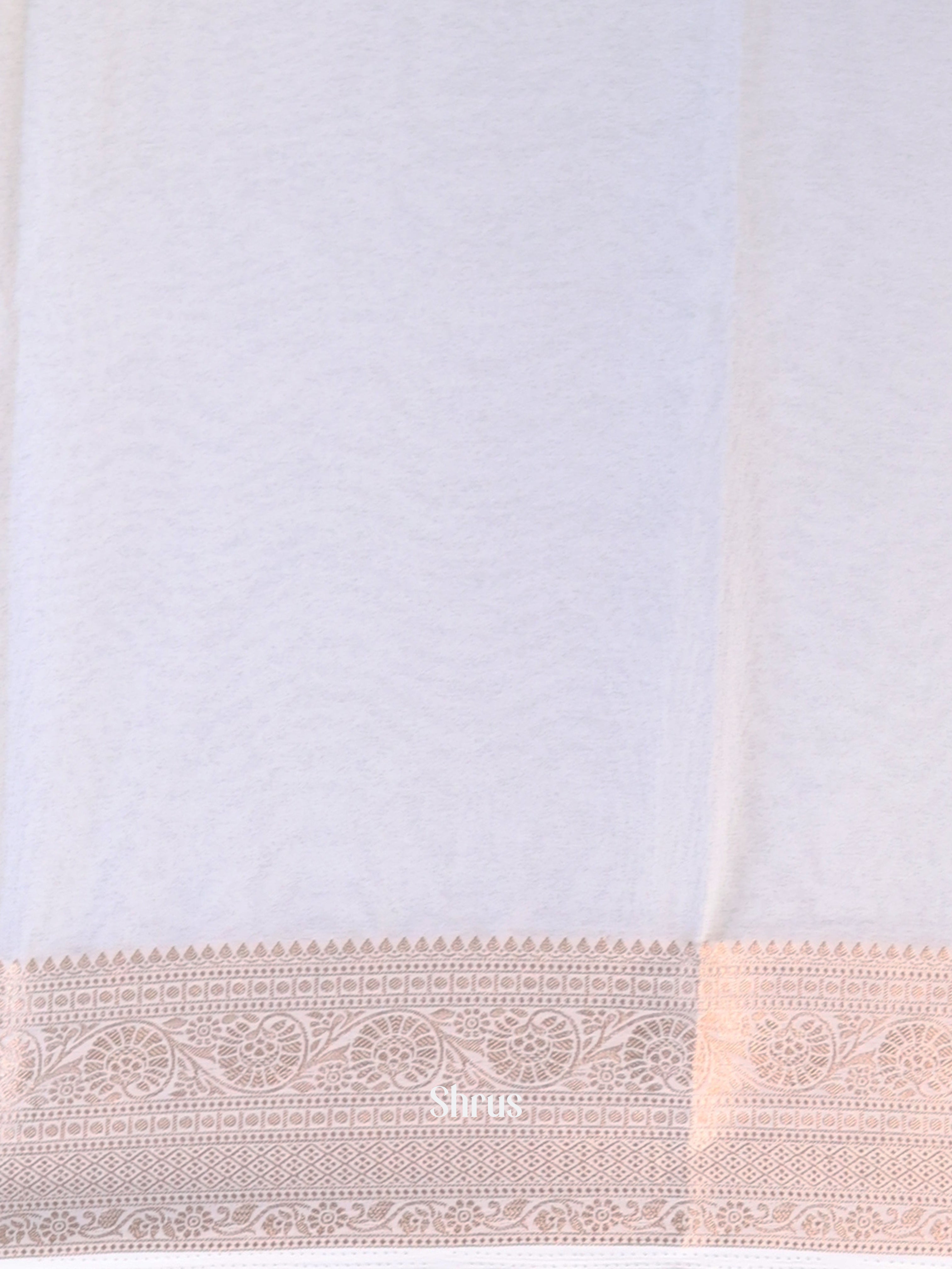 Cream - Semi Mysoresilk Saree - Shop on Shrus.com