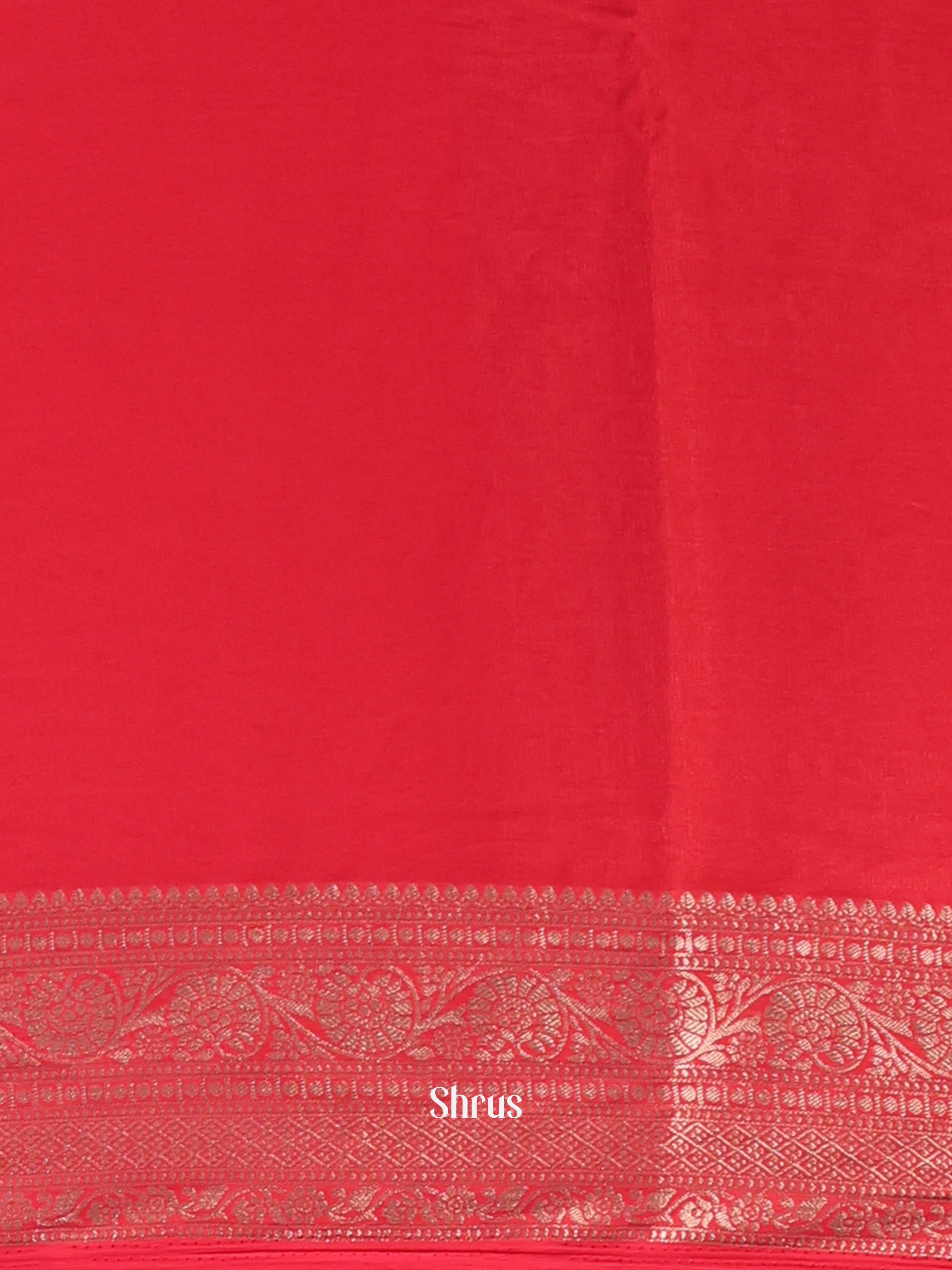 Red - Semi Mysoresilk Saree - Shop on Shrus.com