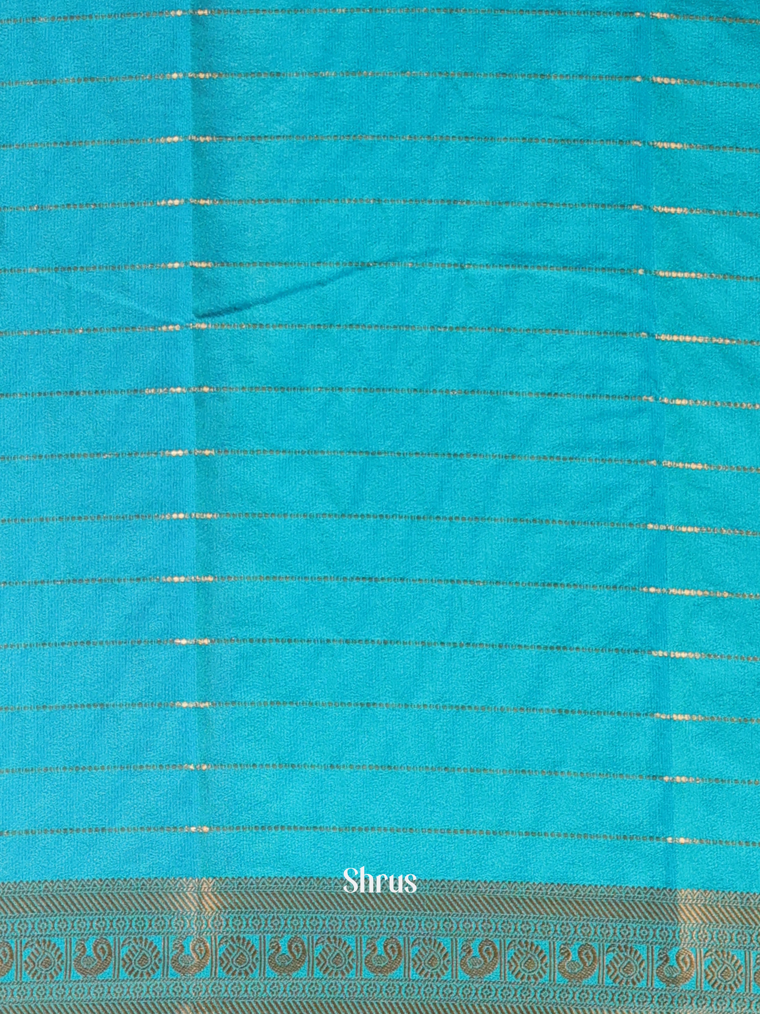 Pink &Blue - Semi Mysoresilk Saree - Shop on Shrus.com