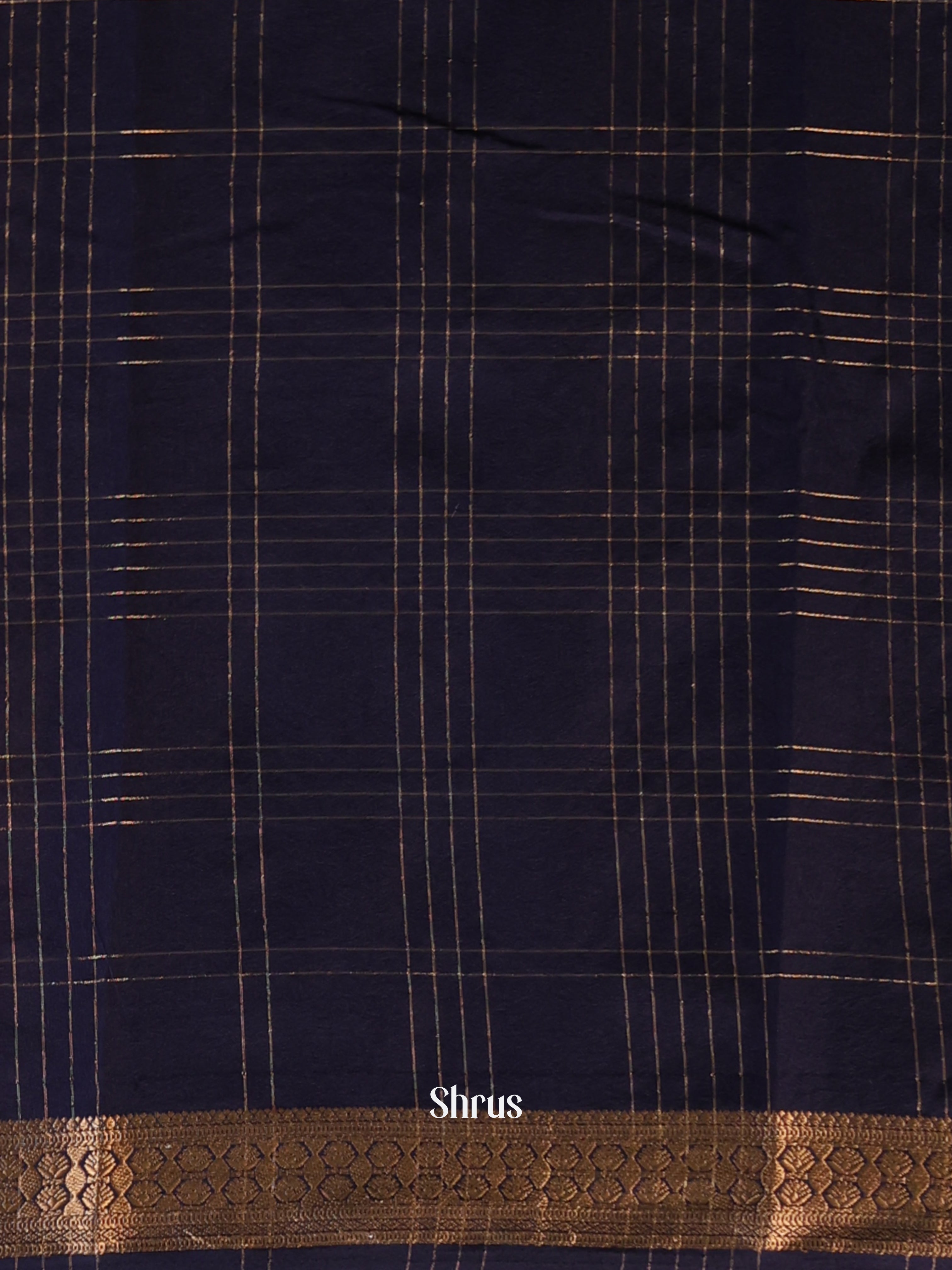 Majenta & Blue- Semi Mysoresilk Saree - Shop on Shrus.com