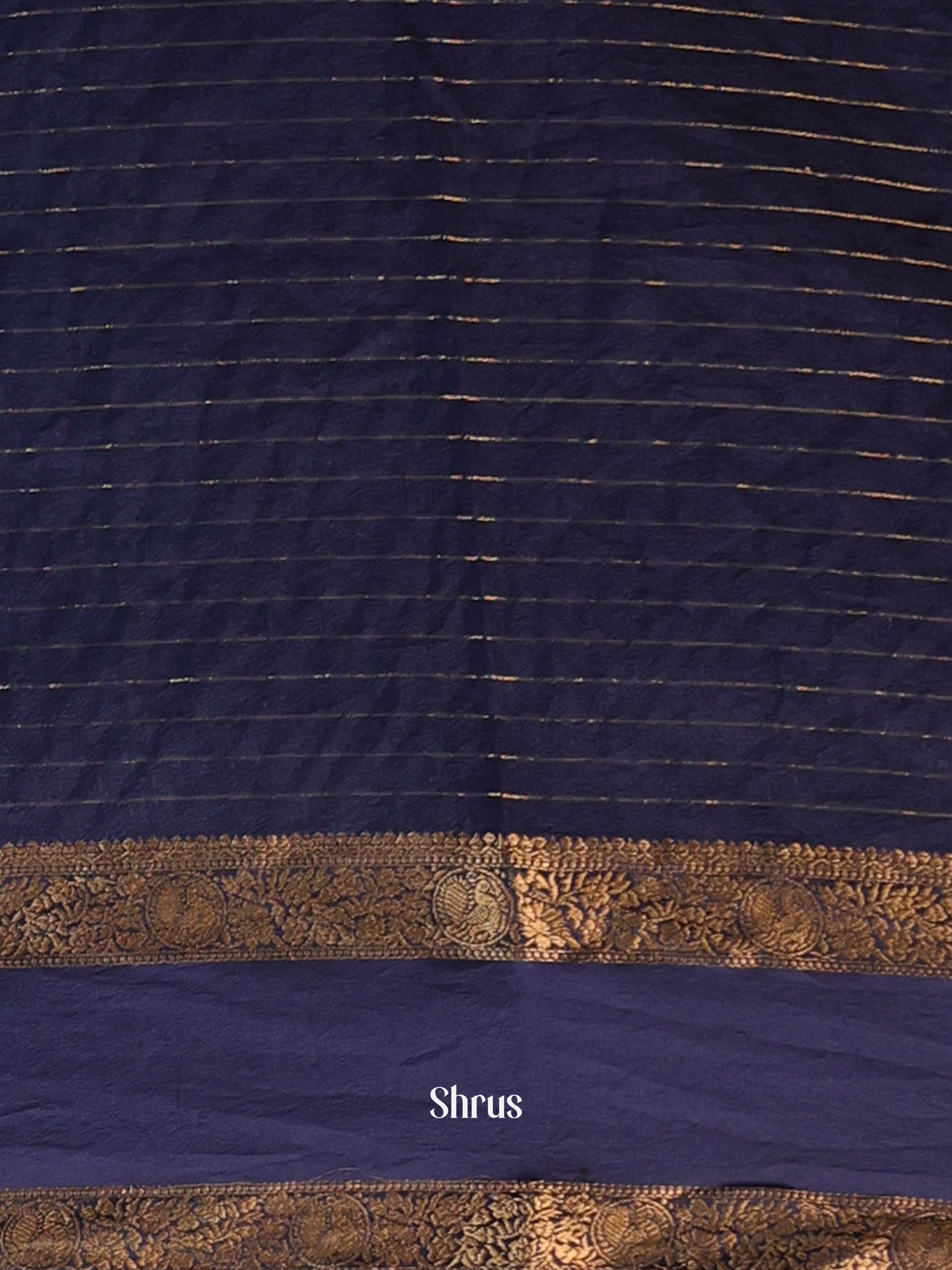 Teal & Blue - Semi Mysoresilk Saree - Shop on Shrus.com