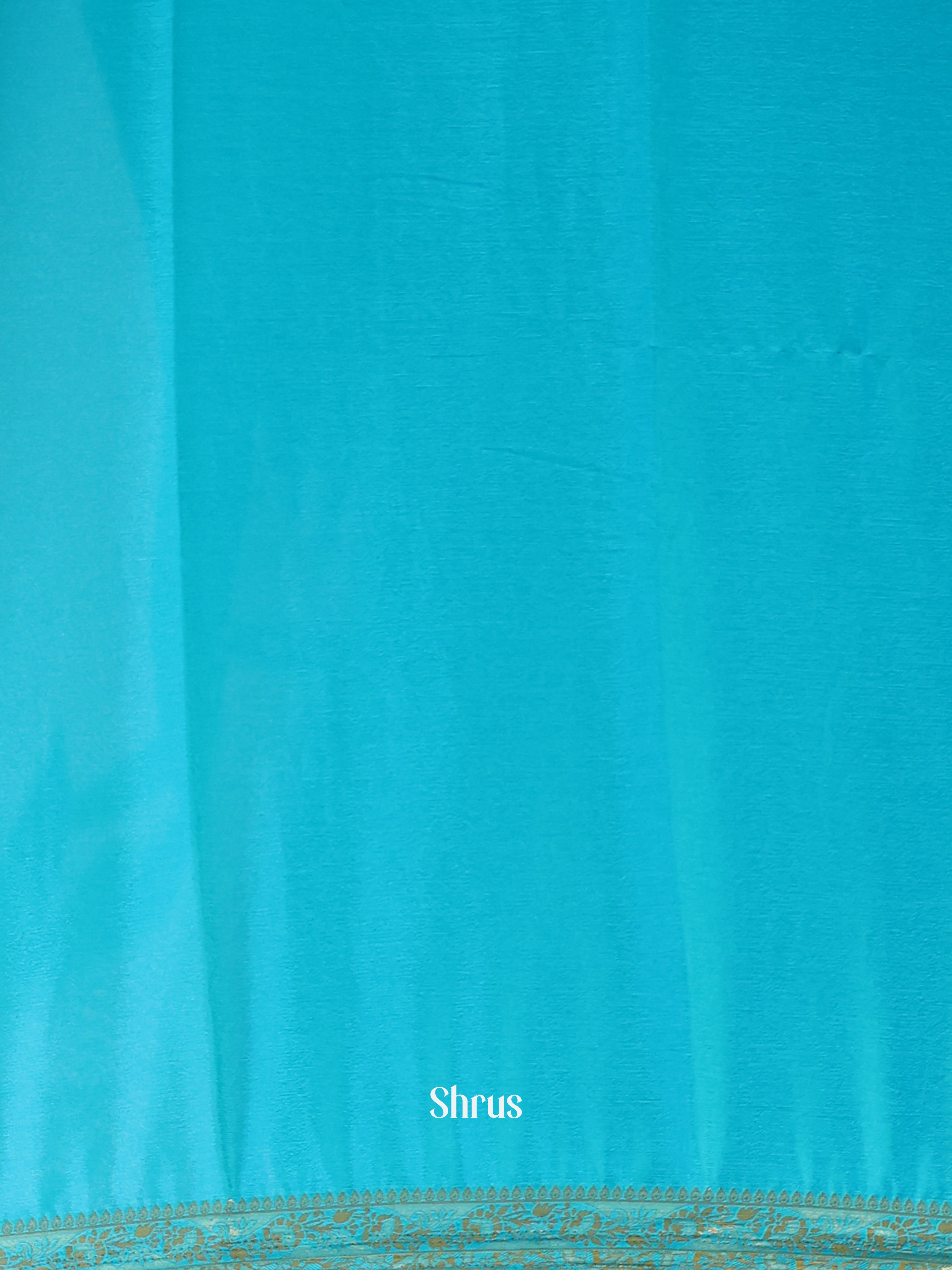 Blue - Semi Mysoresilk Saree - Shop on Shrus.com