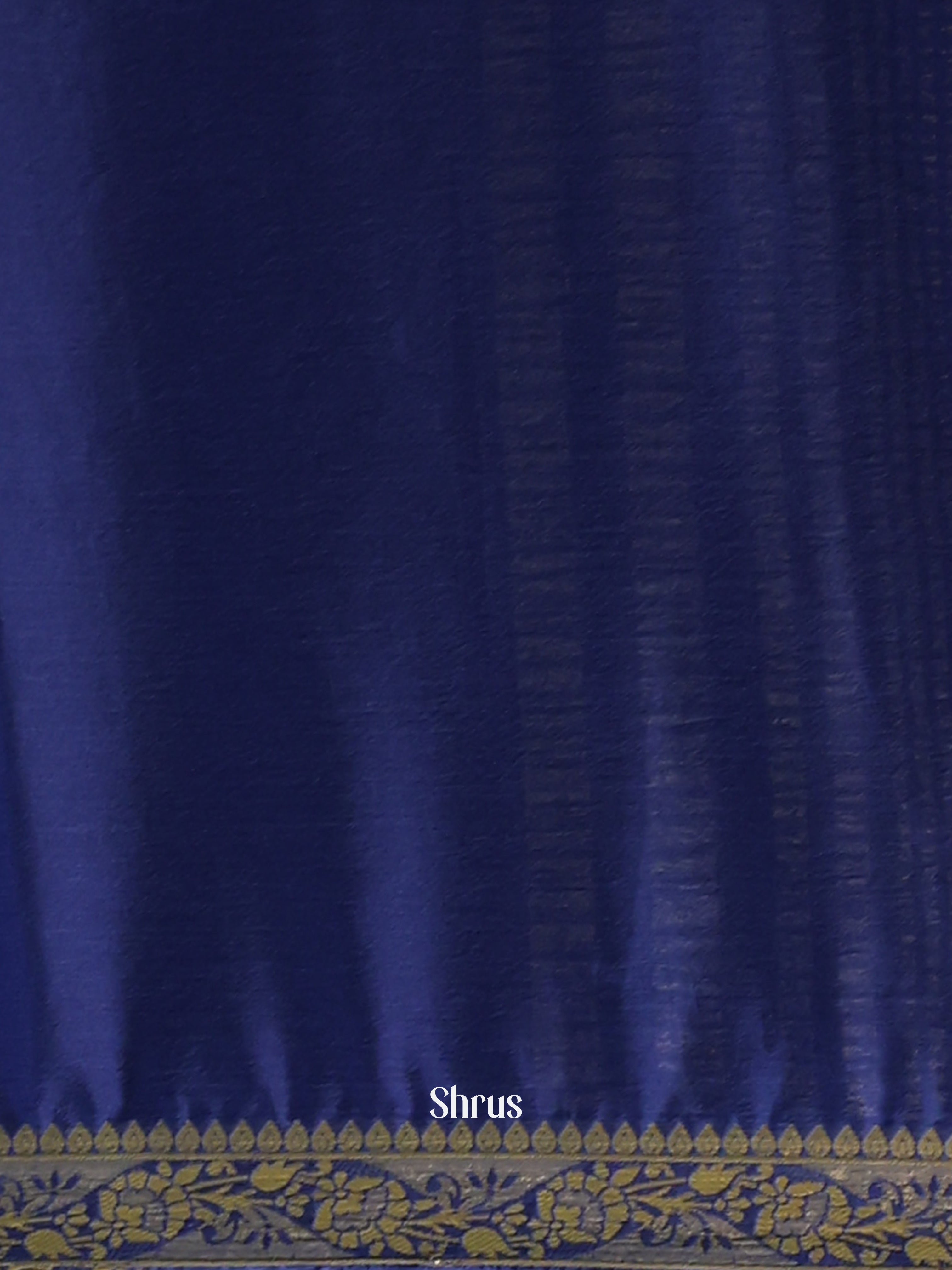 Blue - Semi Mysoresilk Saree - Shop on Shrus.com