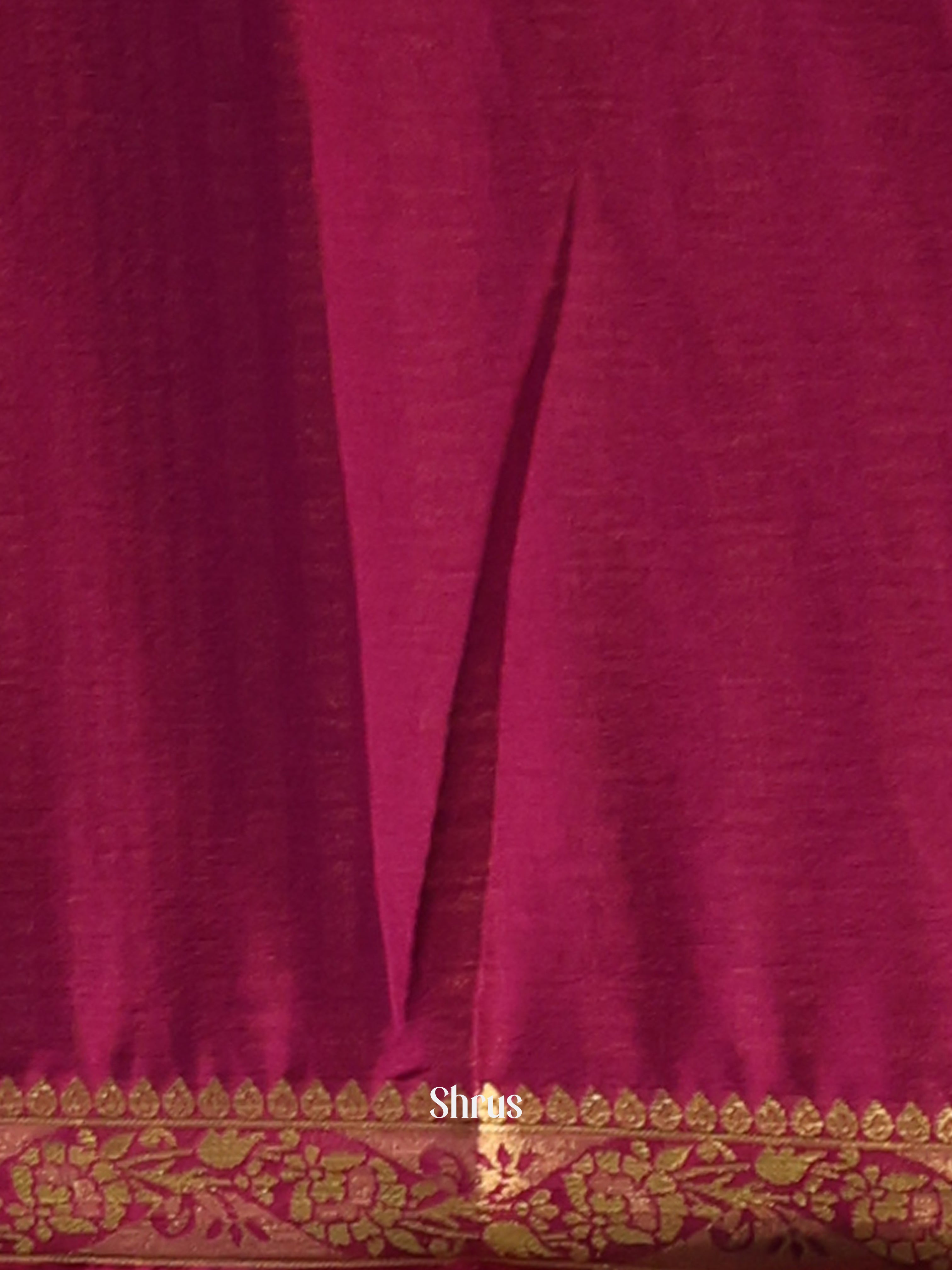 Wine - Semi Mysoresilk Saree - Shop on Shrus.com