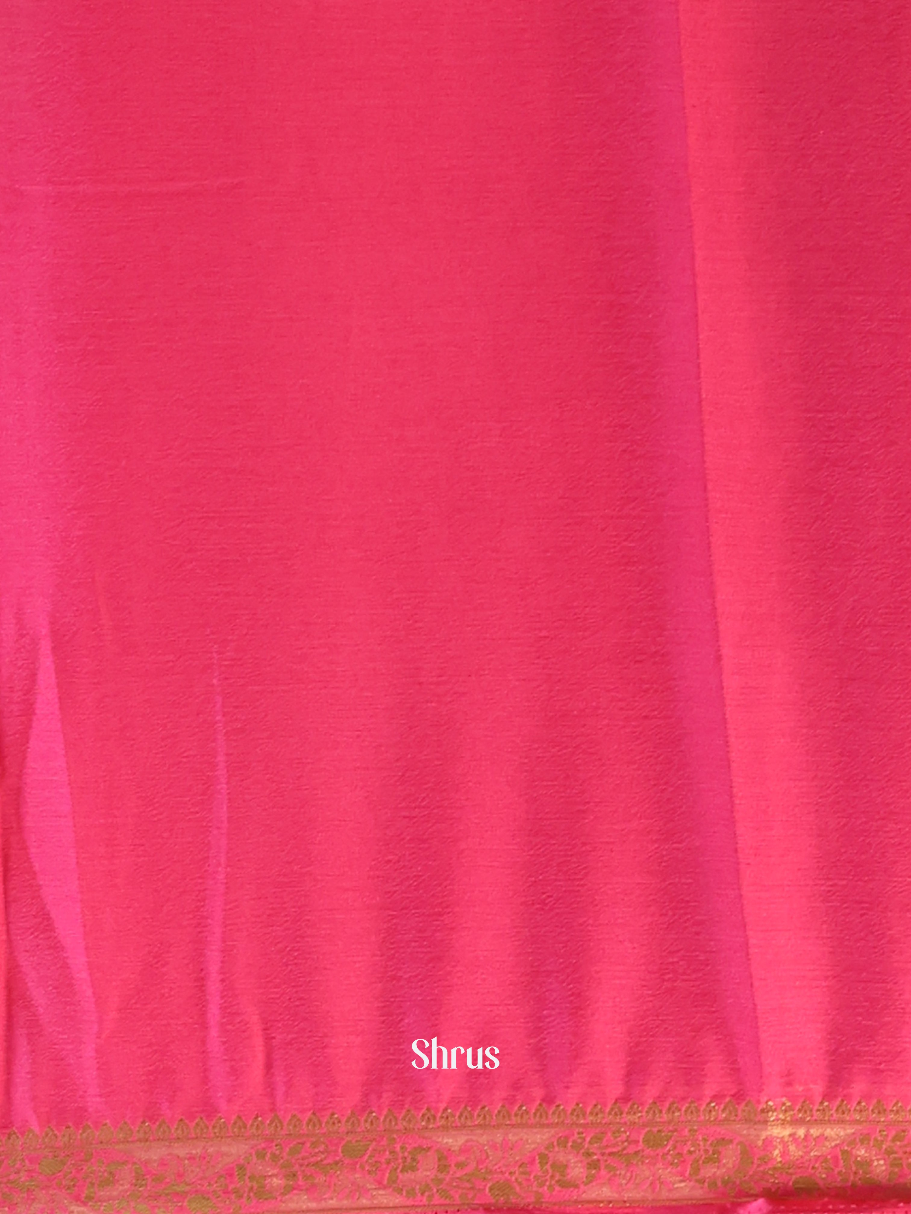 Pink - Semi Mysoresilk Saree - Shop on Shrus.com