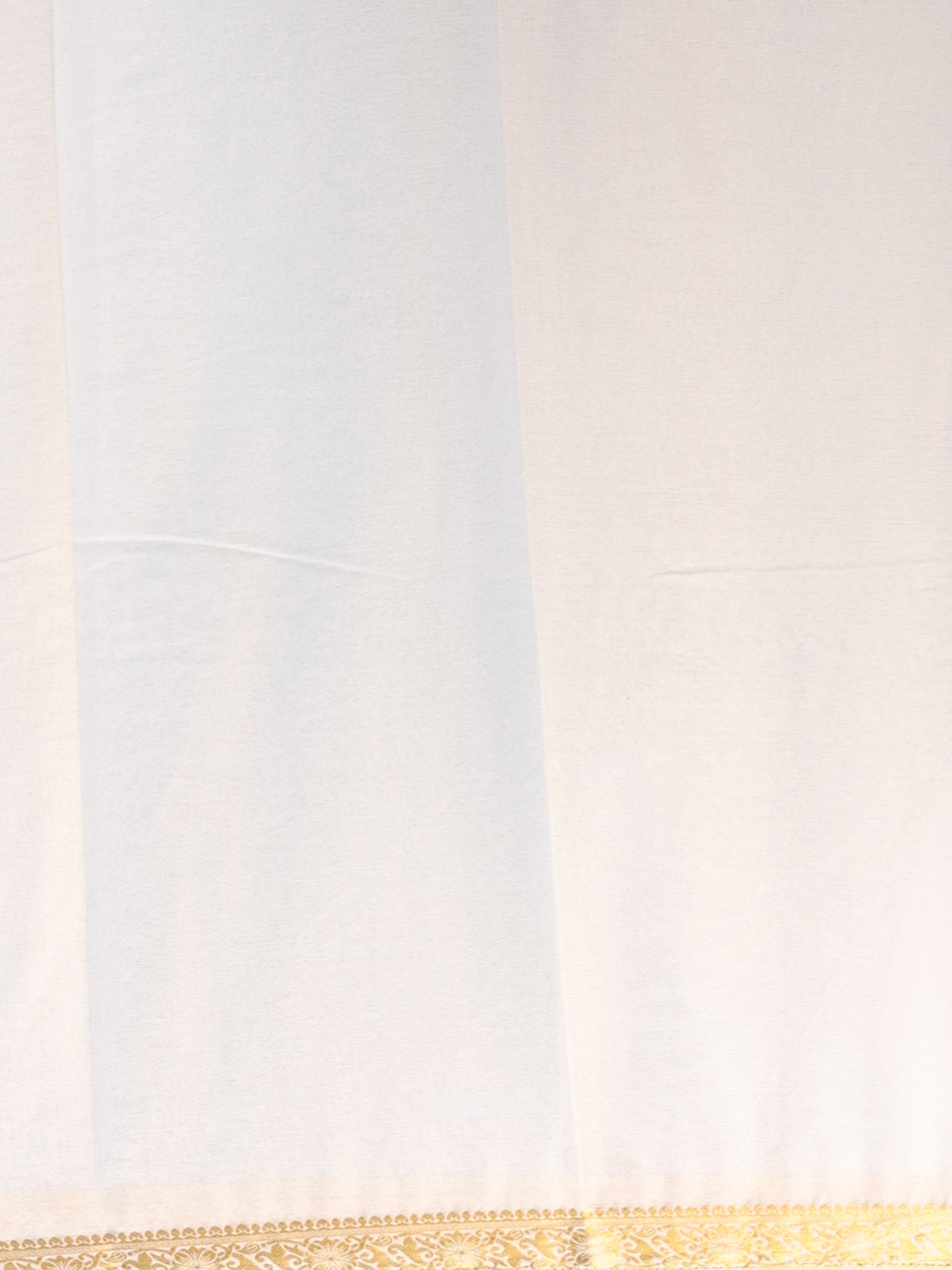 Cream - Semi Mysoresilk Saree - Shop on Shrus.com