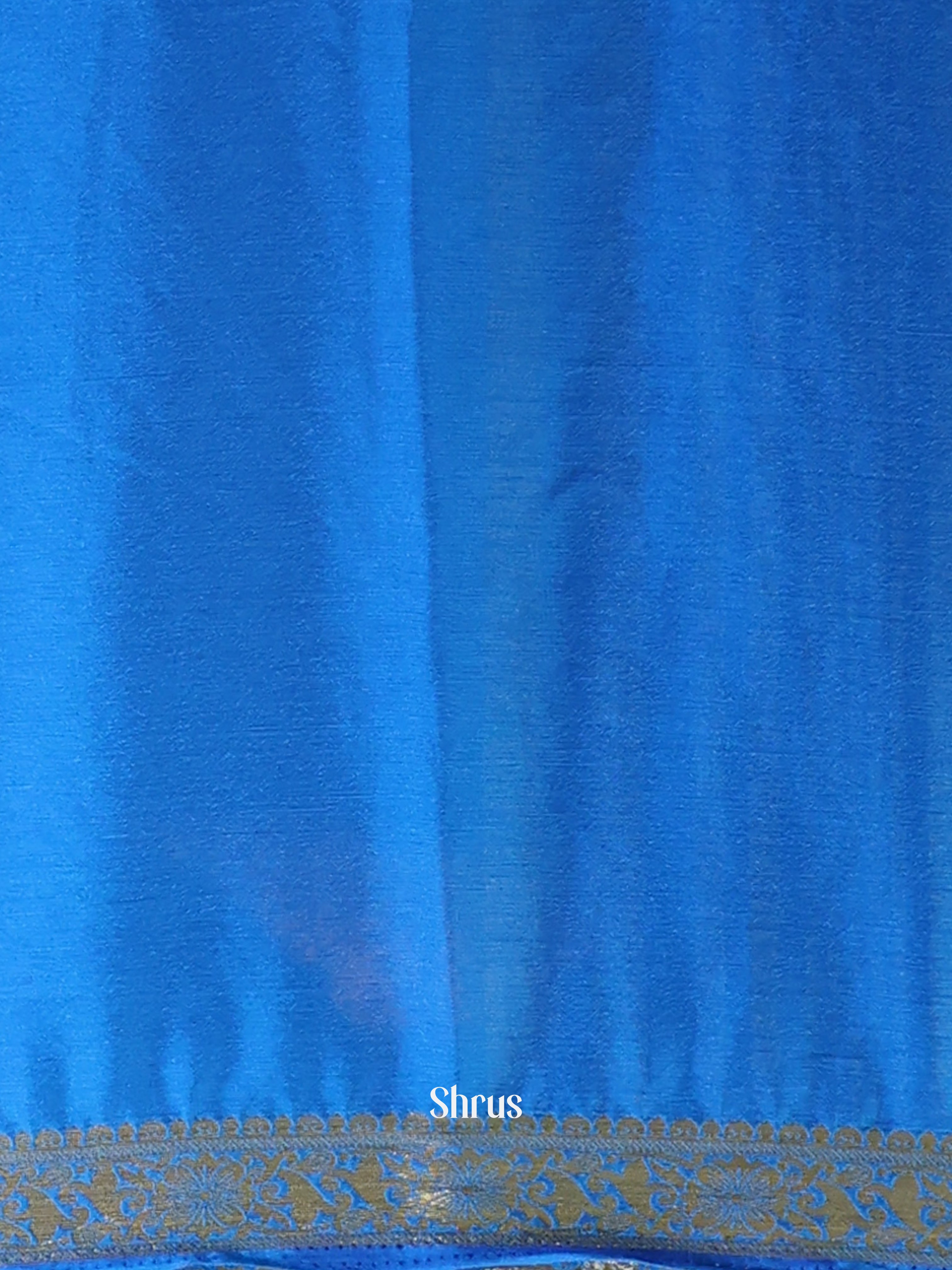 Blue- Semi Mysoresilk Saree - Shop on Shrus.com