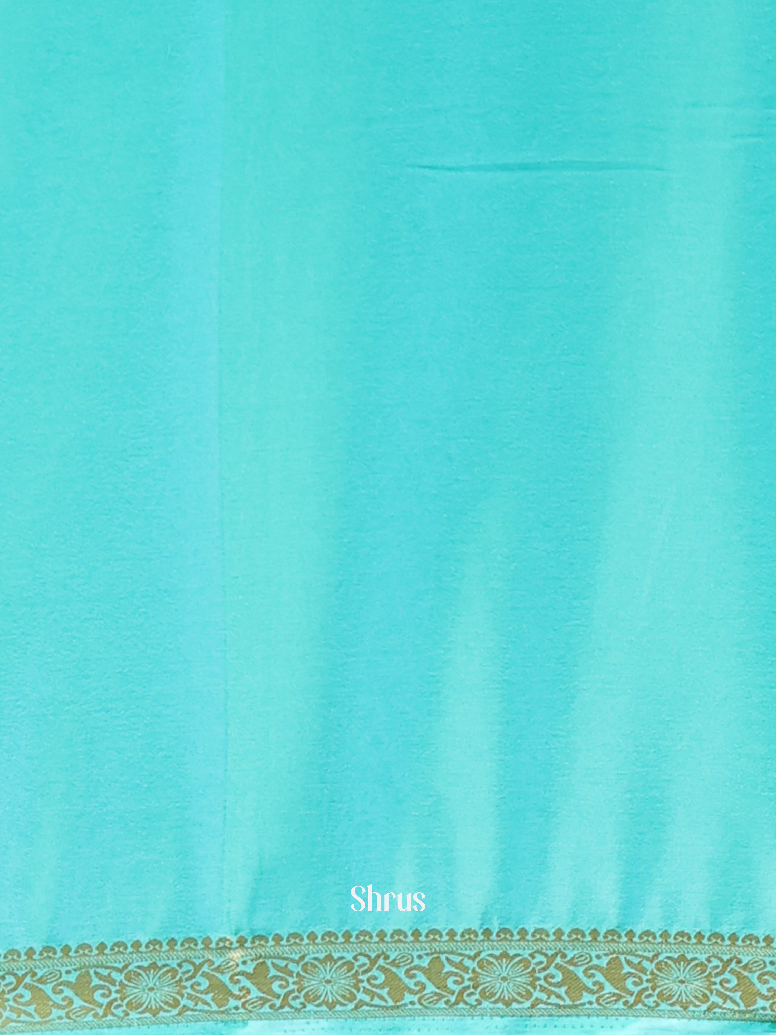 Teal - Semi Mysoresilk Saree - Shop on Shrus.com