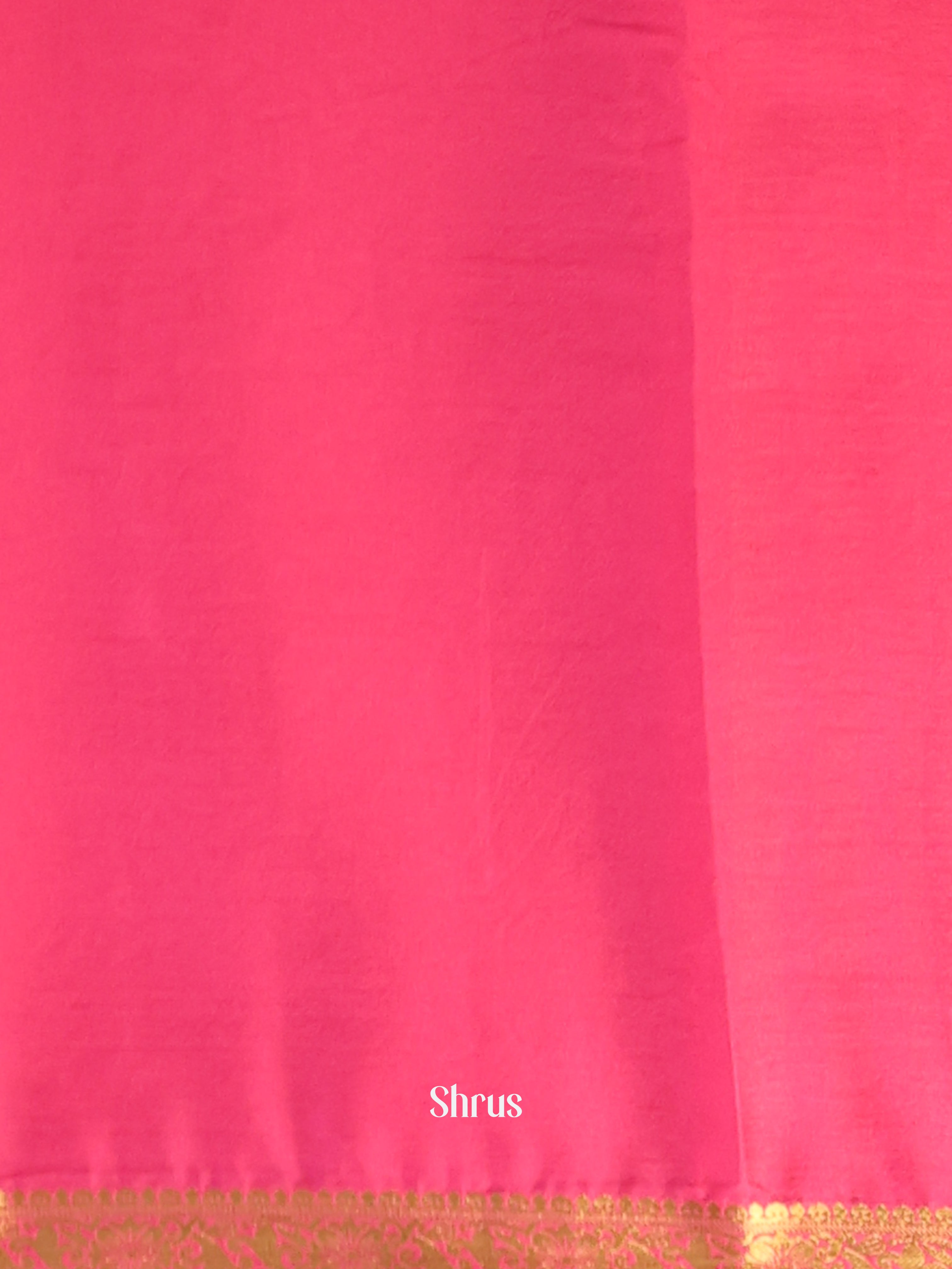 Pink - Semi Mysoresilk Saree - Shop on Shrus.com
