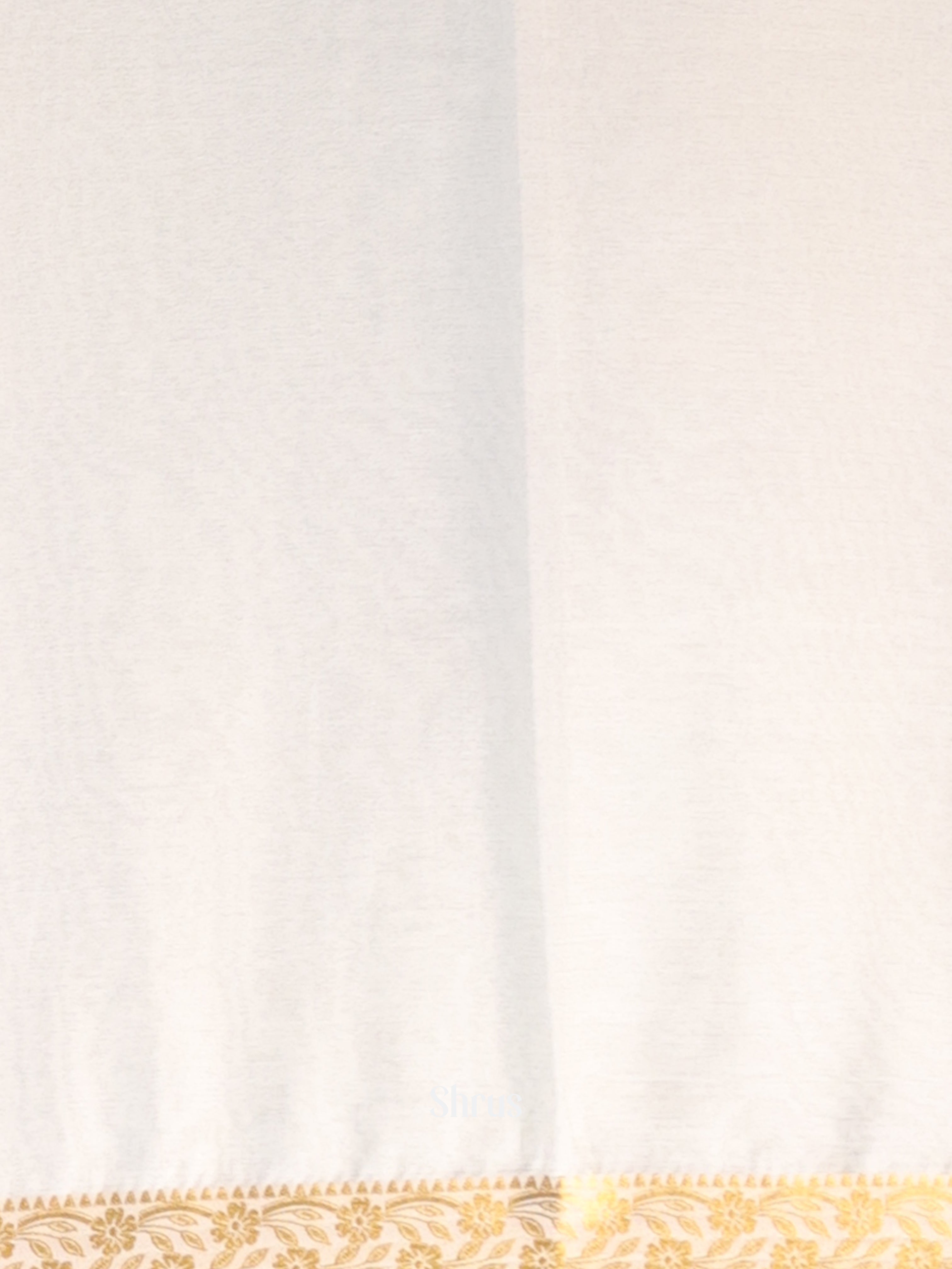 Cream - Semi Mysoresilk Saree - Shop on Shrus.com