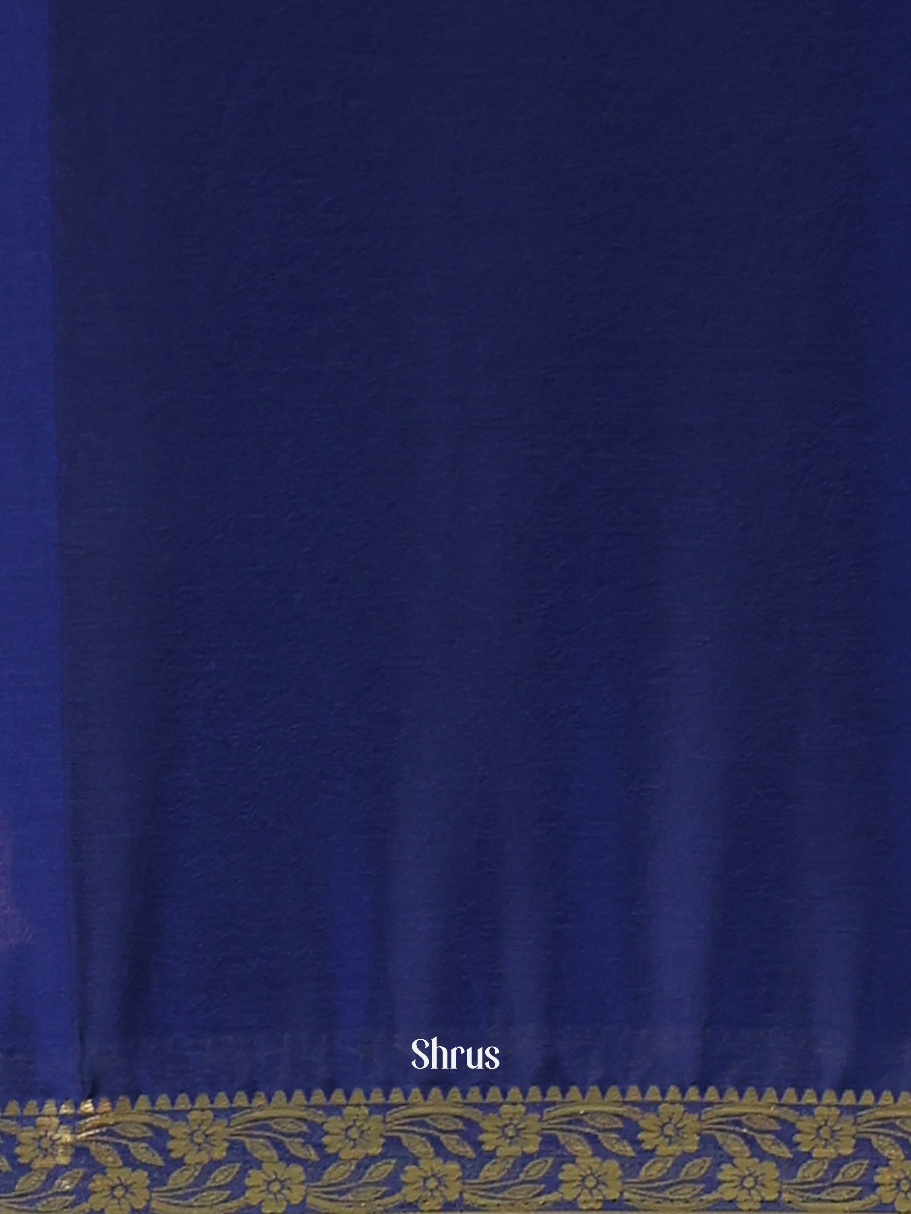 Blue - Semi Mysoresilk Saree - Shop on Shrus.com