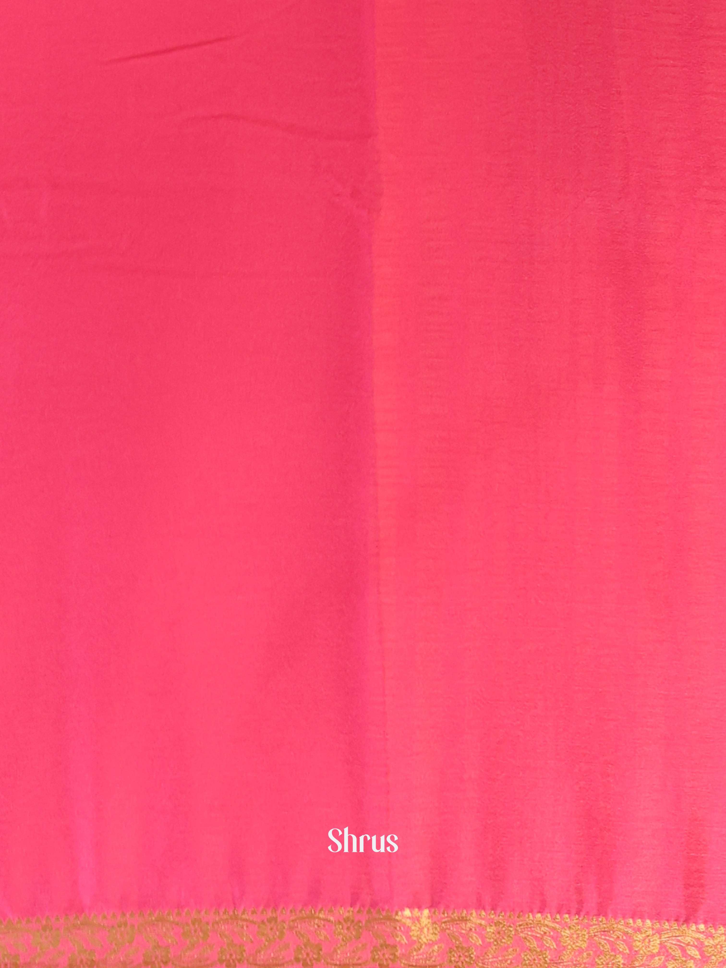 Pink - Semi Mysoresilk Saree - Shop on Shrus.com