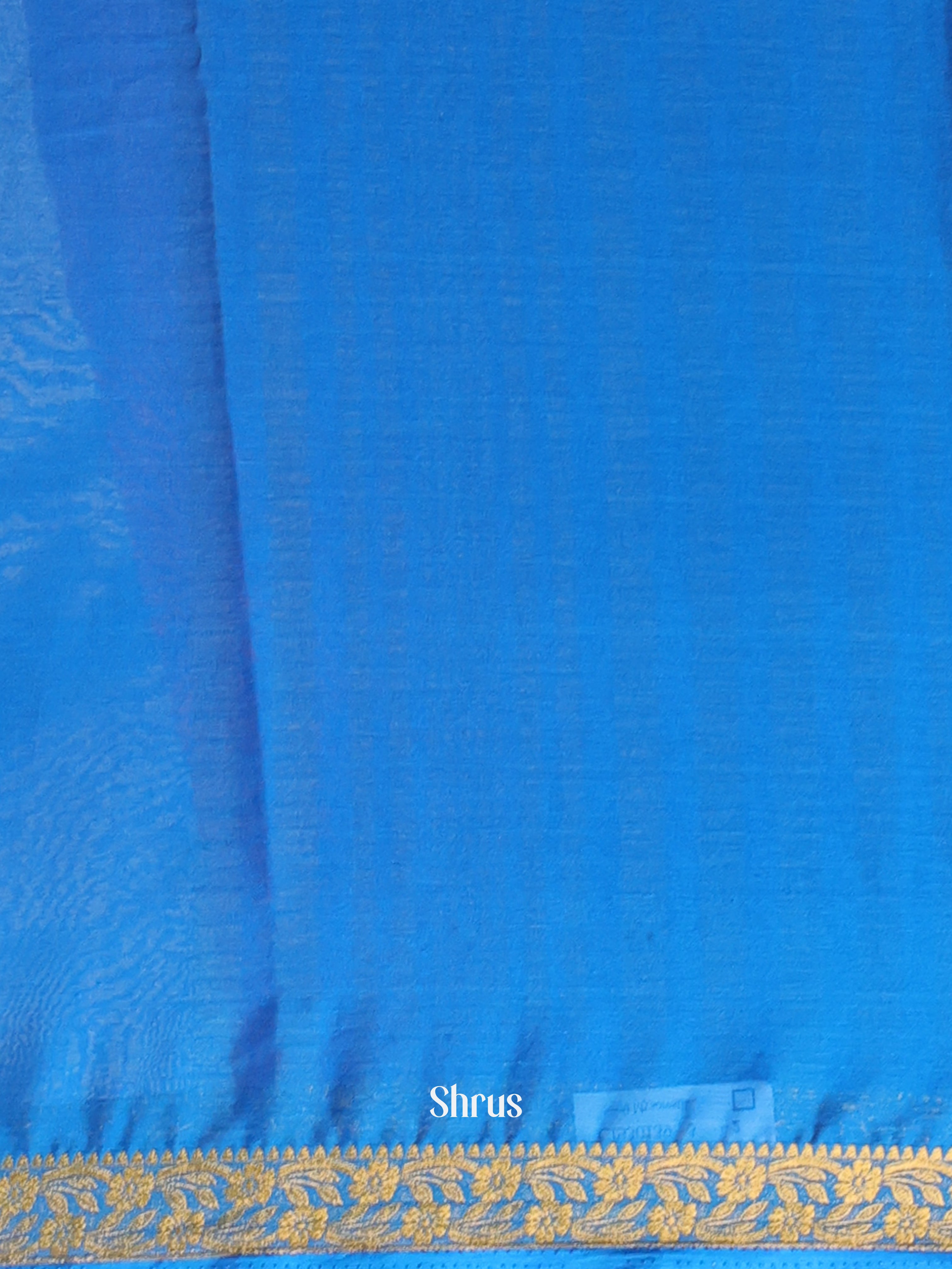 Blue - Semi Mysoresilk Saree - Shop on Shrus.com