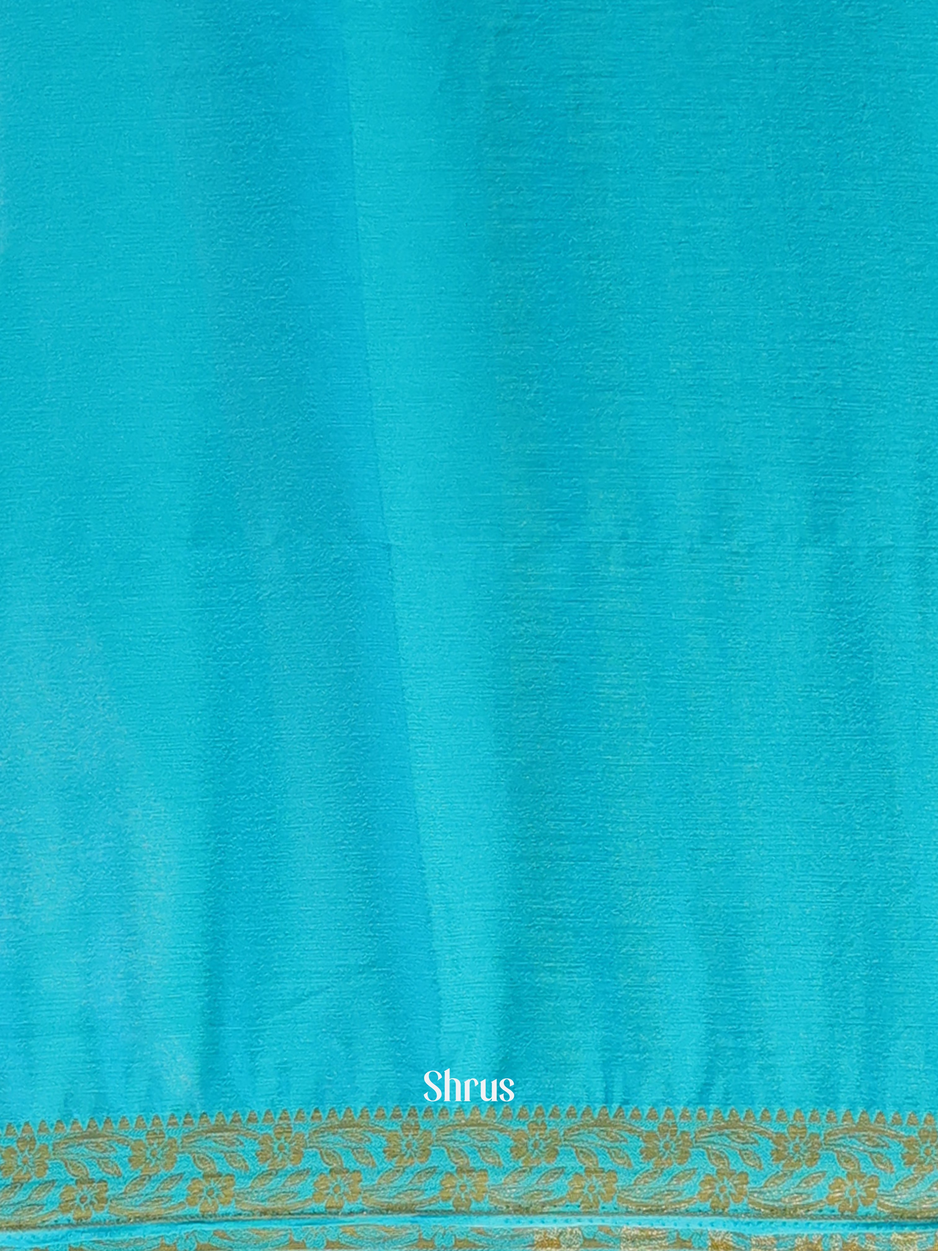 Blue - Semi Mysoresilk Saree - Shop on Shrus.com