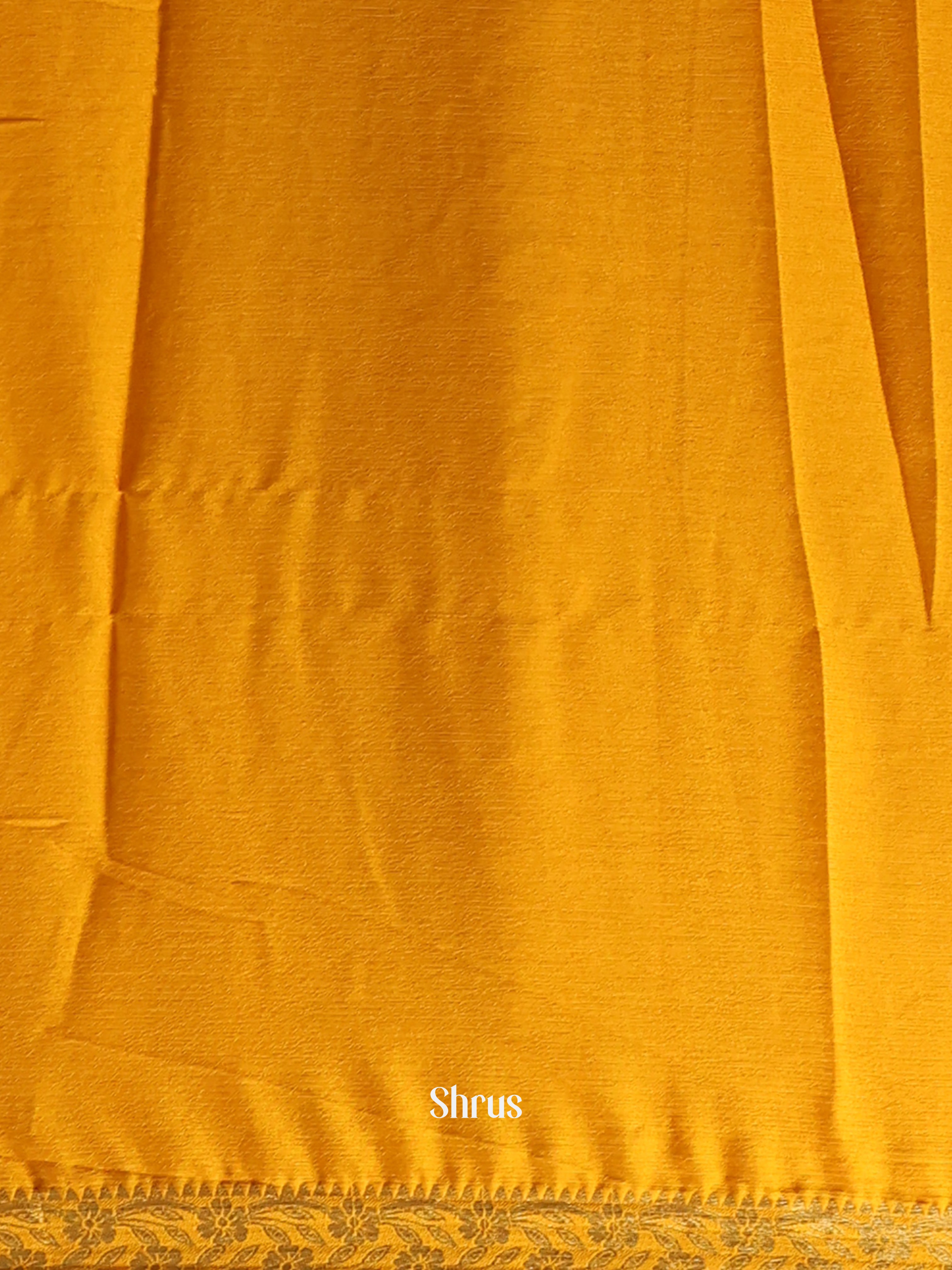 Yellow - Semi Mysoresilk Saree - Shop on Shrus.com
