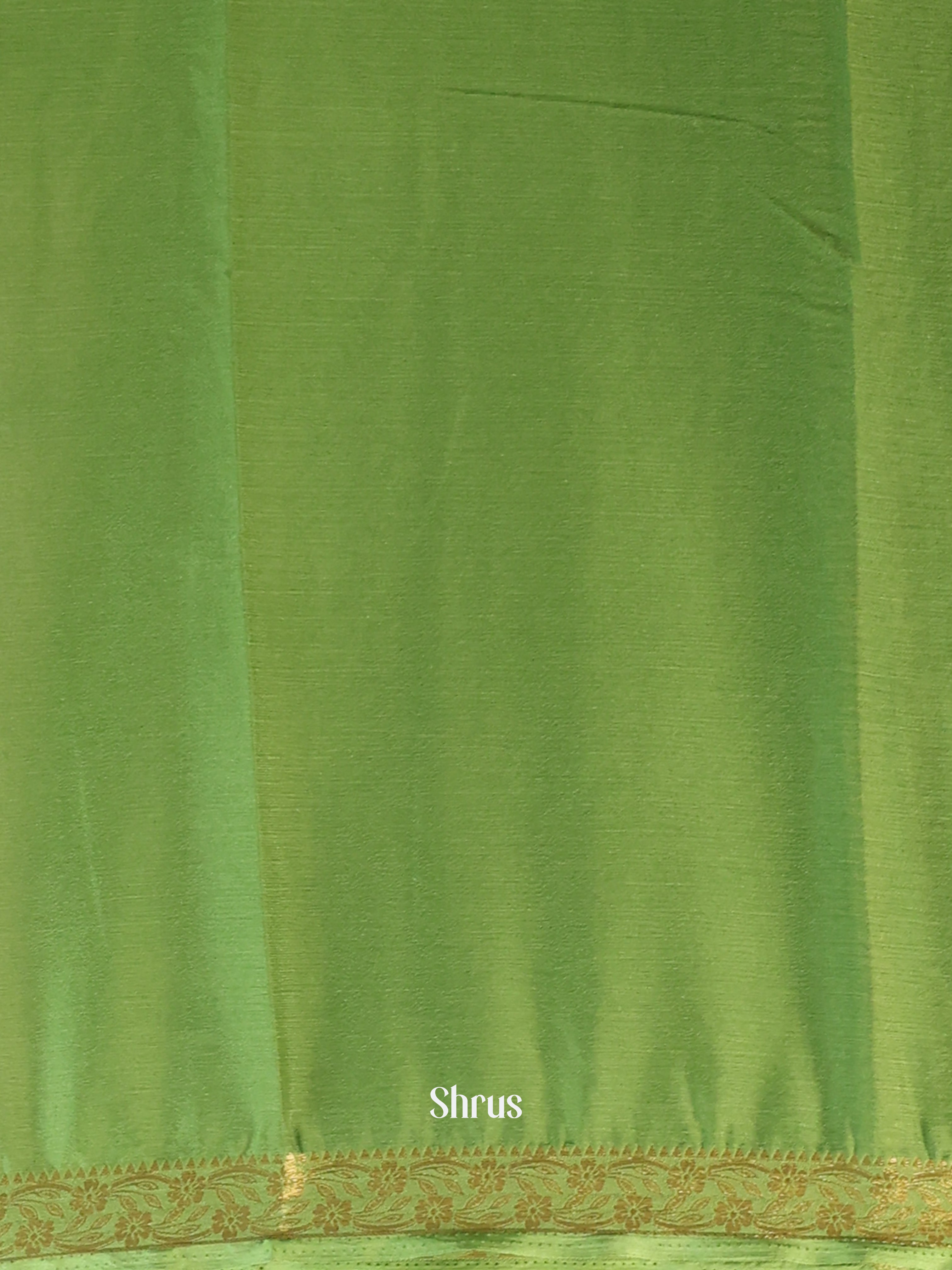 Green- Semi Mysoresilk Saree - Shop on Shrus.com