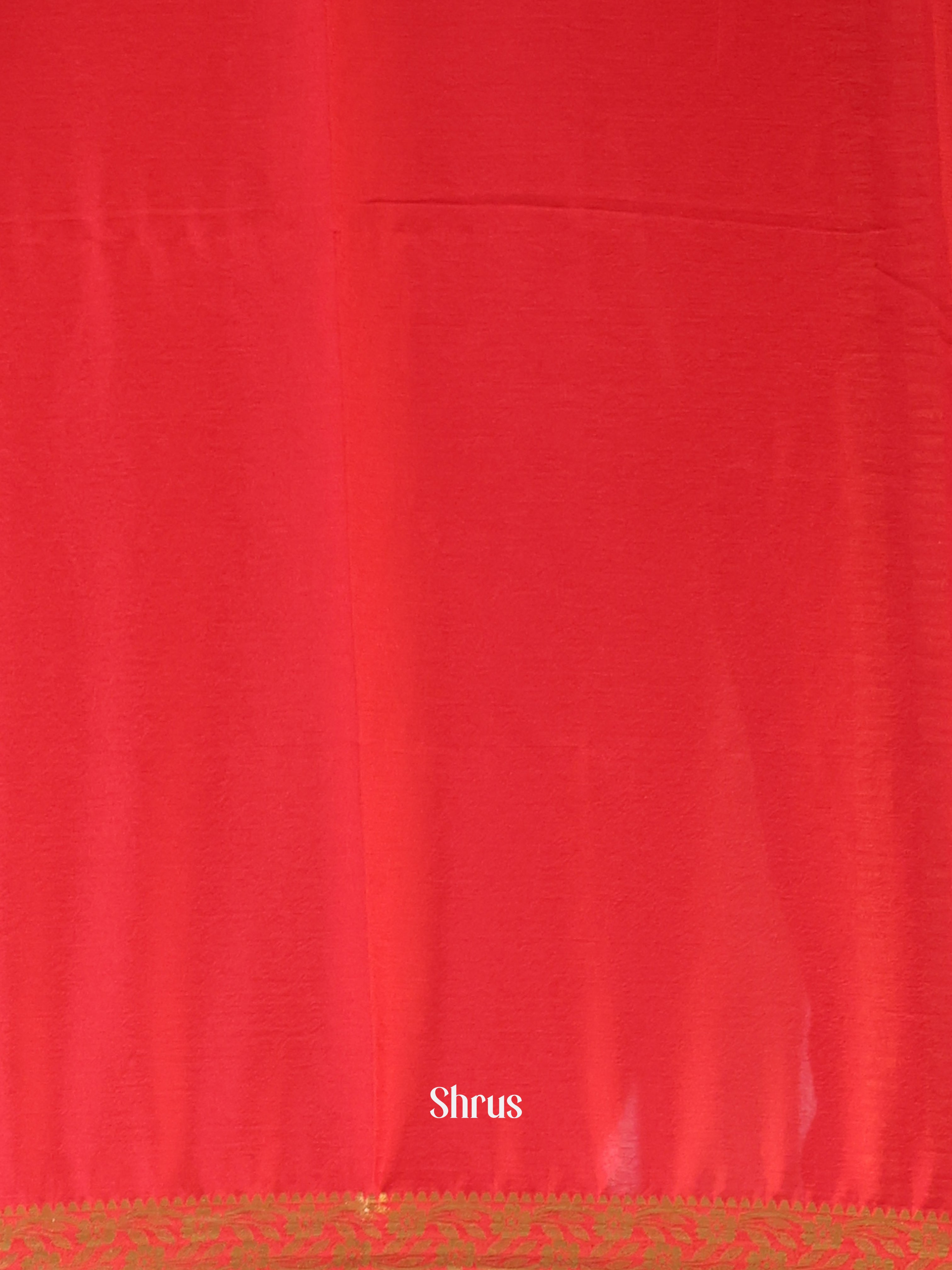 Red - Semi Mysoresilk Saree - Shop on Shrus.com