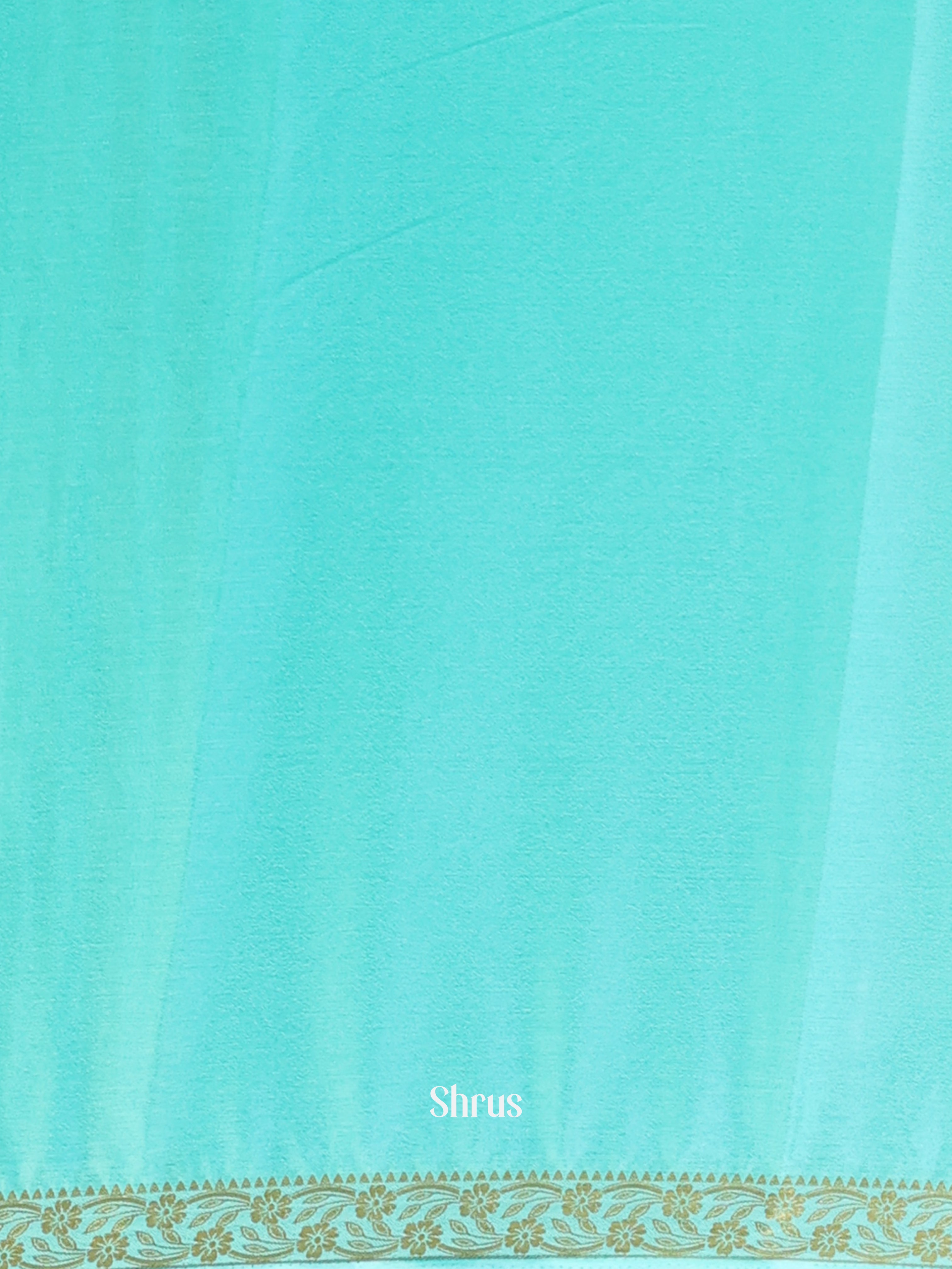 Teal - Semi Mysoresilk Saree - Shop on Shrus.com