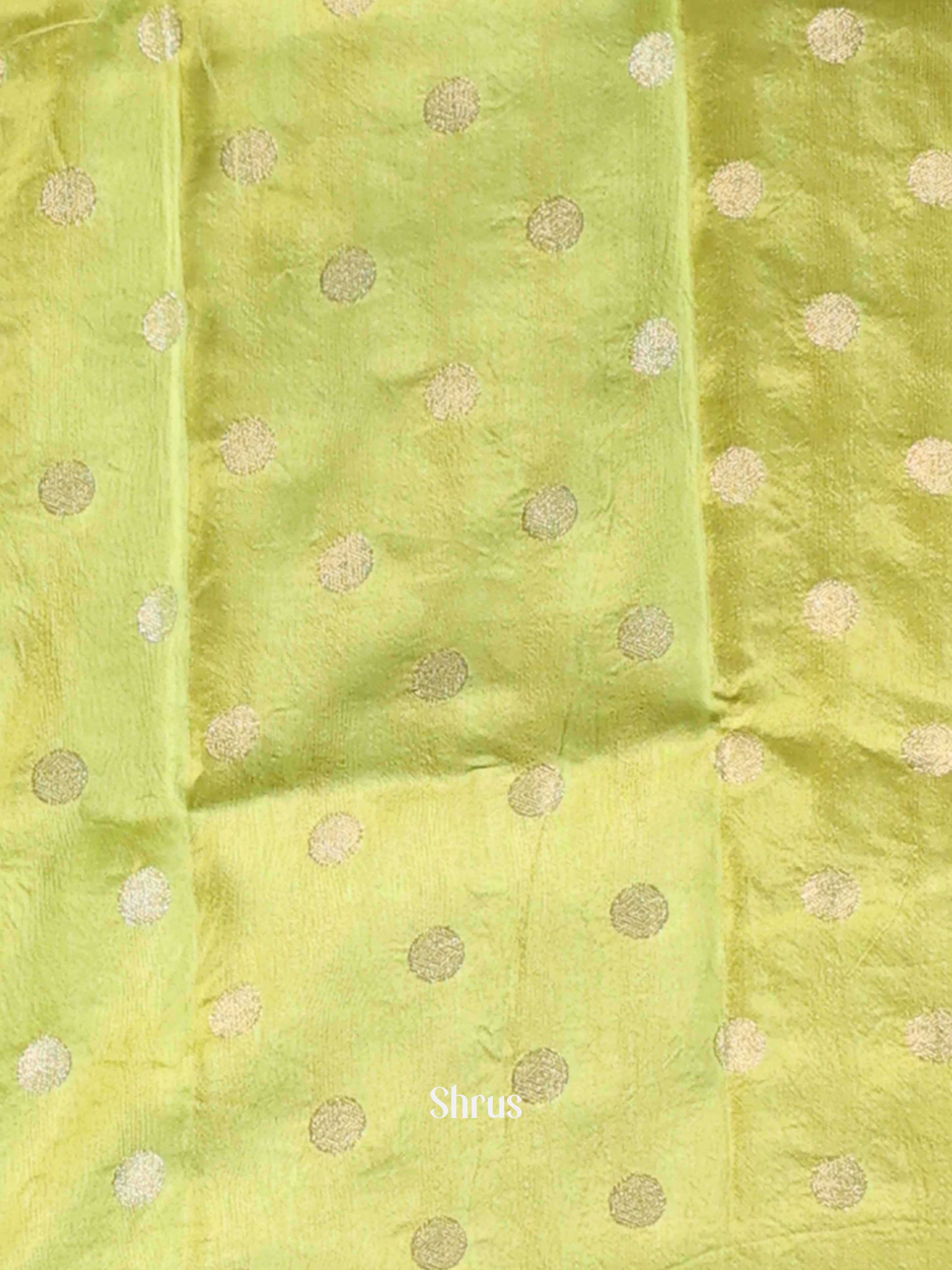 Green & Lite Green - Semi Mysoresilk Saree - Shop on Shrus.com