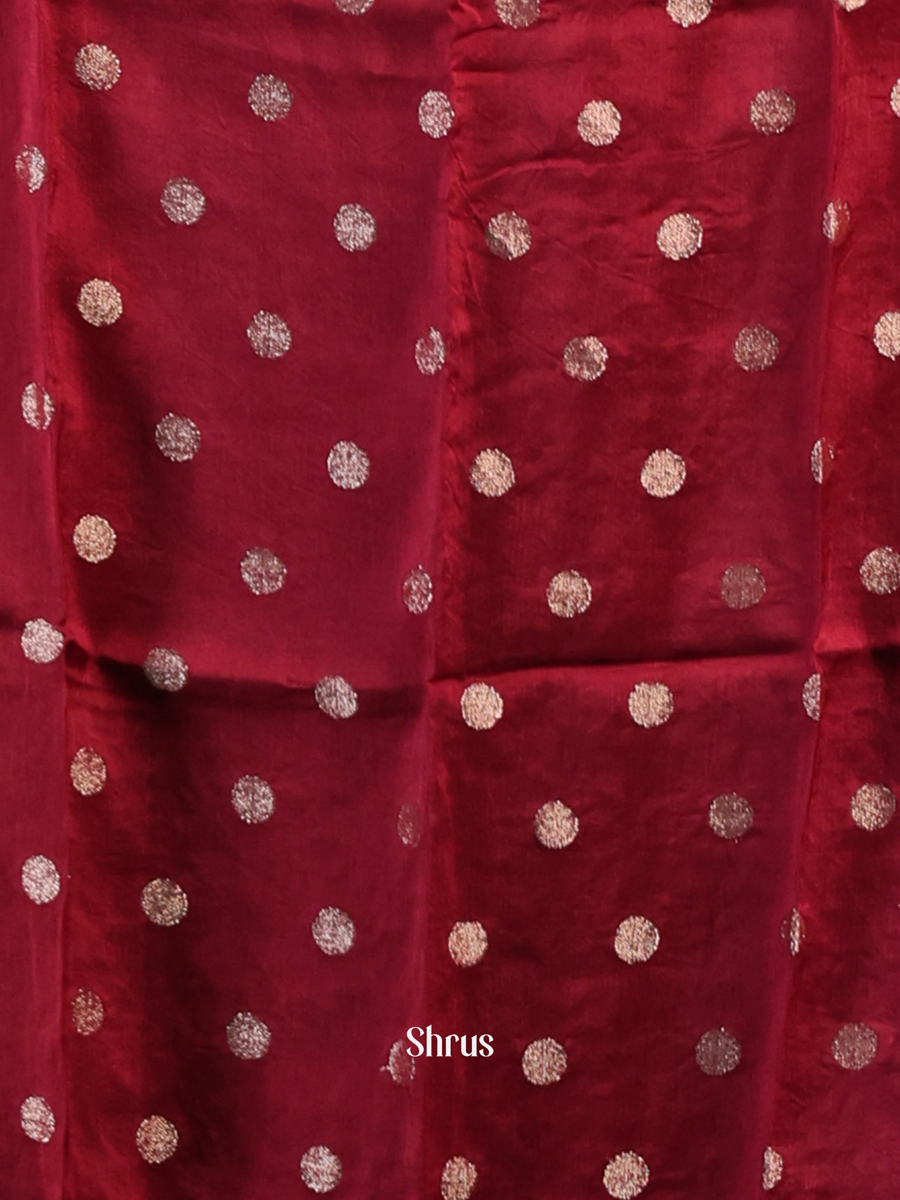 Black & Maroon - Semi Mysoresilk Saree - Shop on Shrus.com