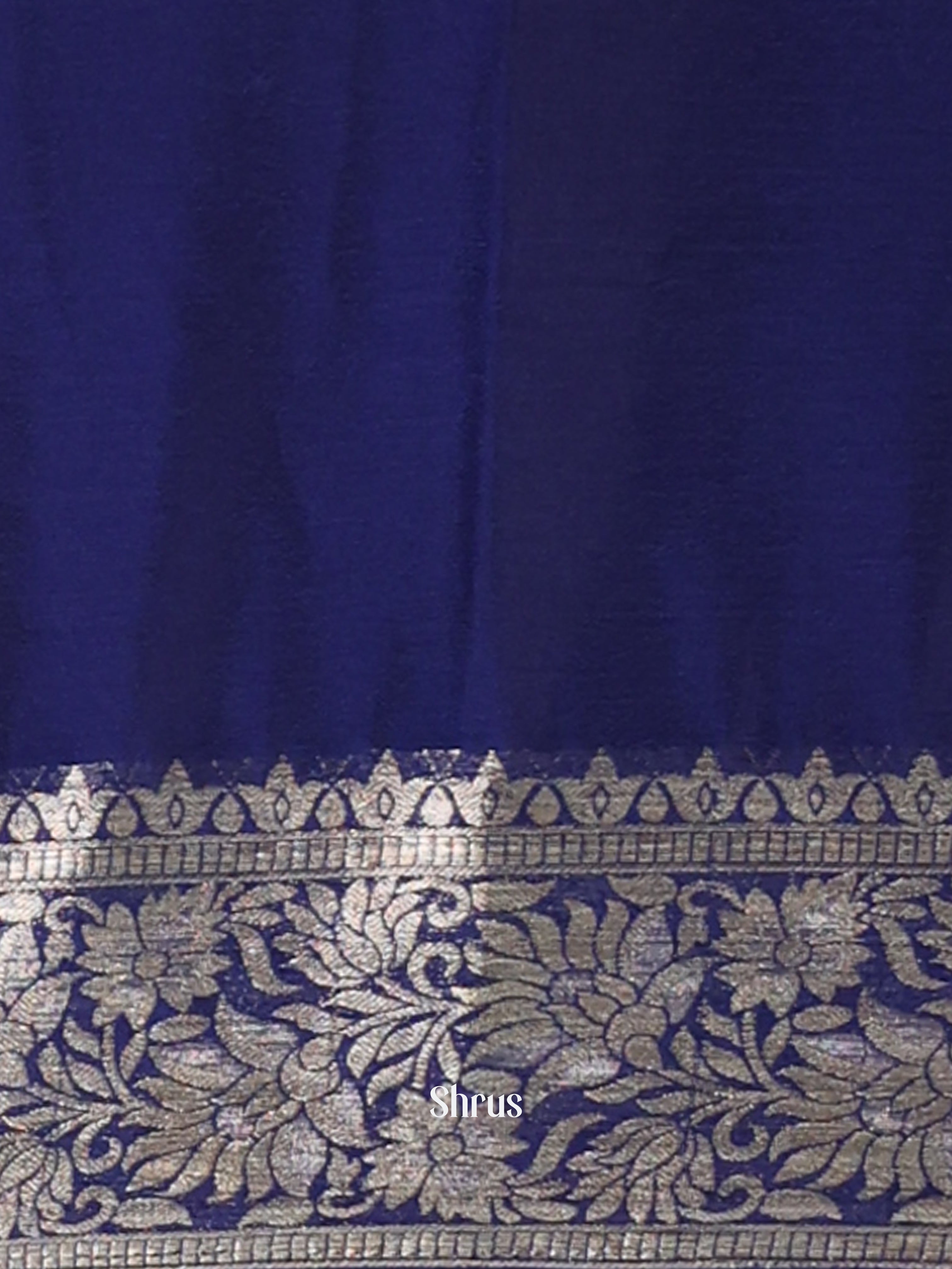 Blue - Semi Mysoresilk Saree - Shop on Shrus.com