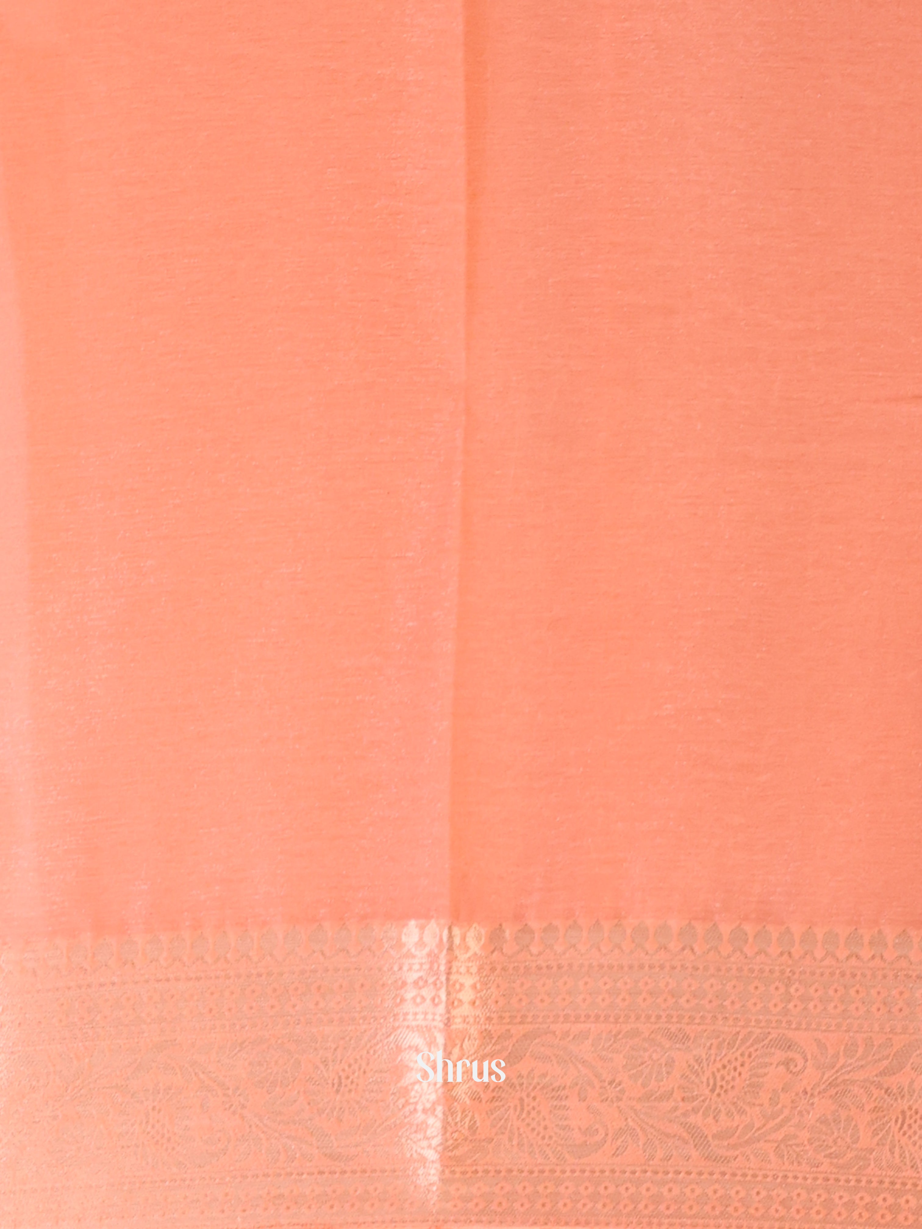 Peach - Semi Mysoresilk Saree - Shop on Shrus.com