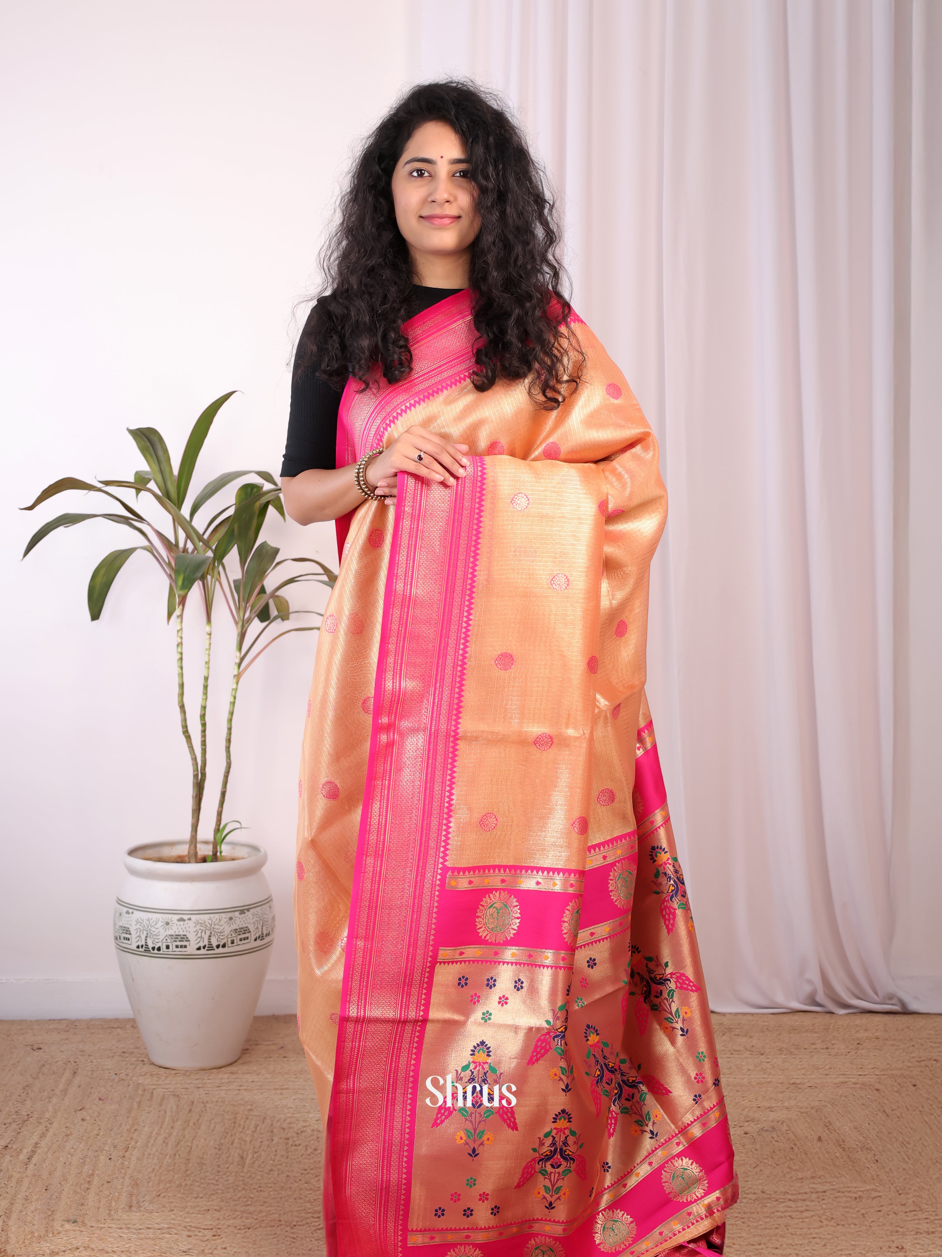 CIS30207 - Banarasi kota Saree - Shop on Shrus.com