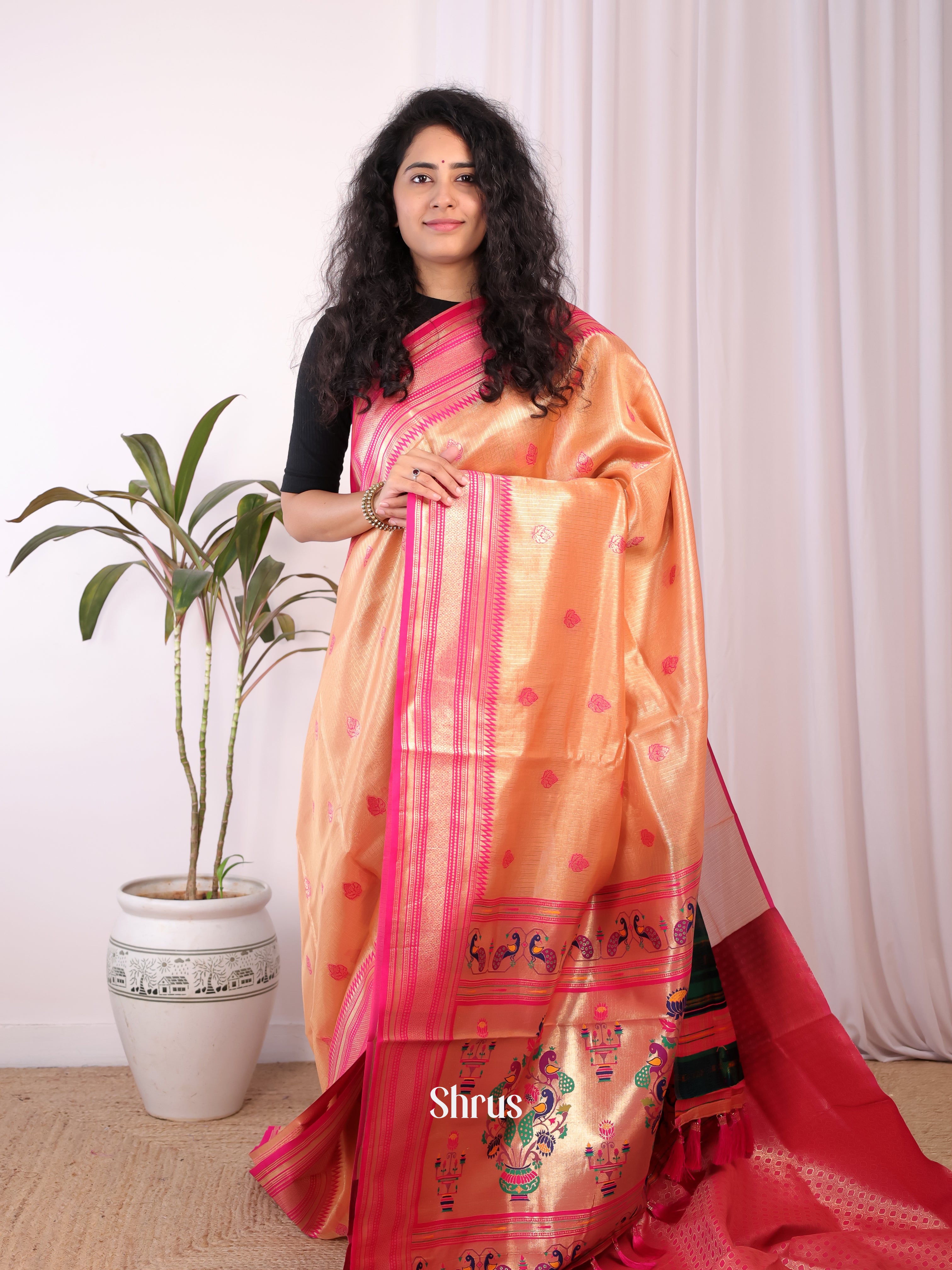 CIS30217 - Banarasi kota Saree - Shop on Shrus.com