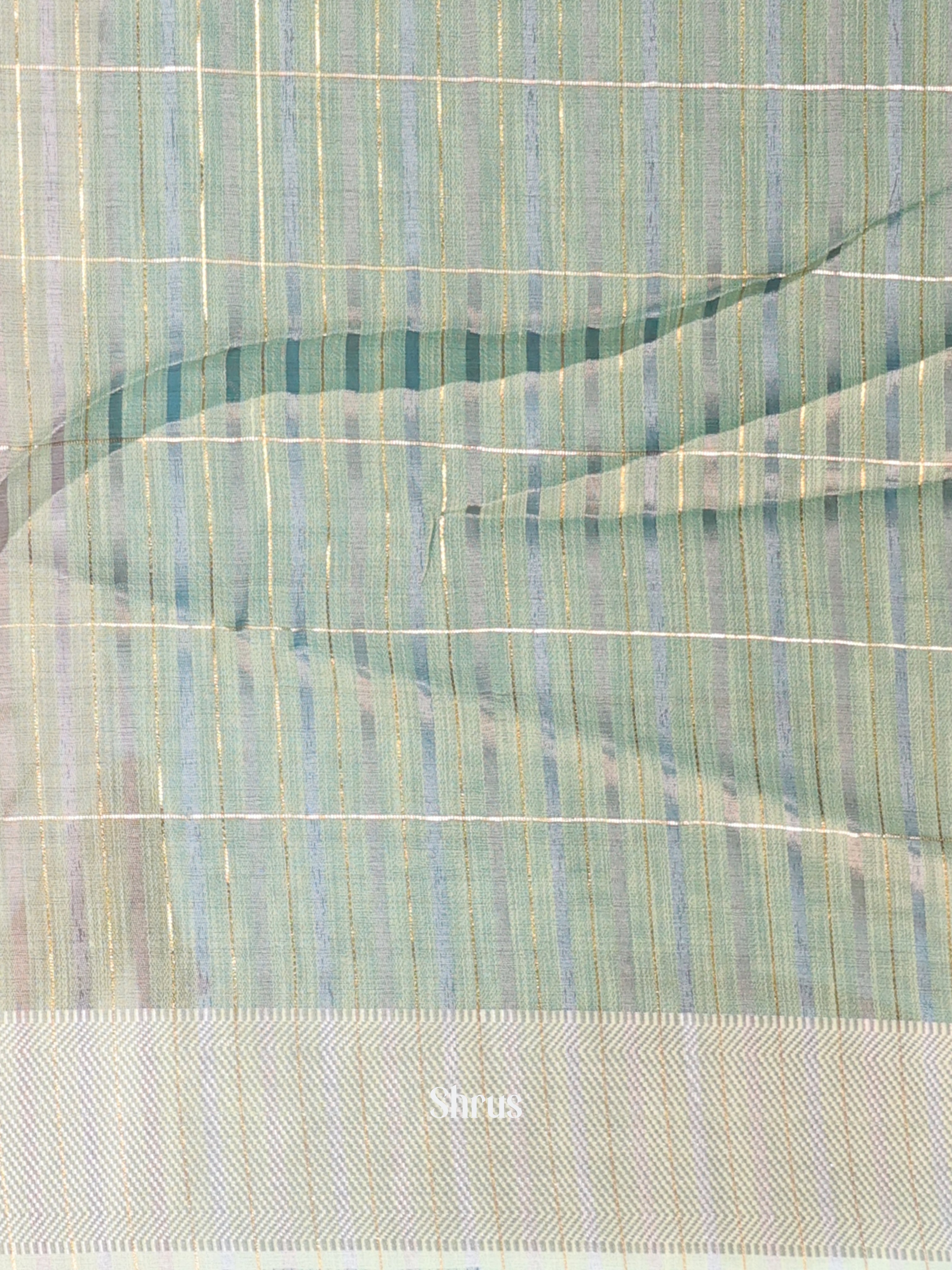 Green - Semi Maheshwari Saree - Shop on Shrus.com
