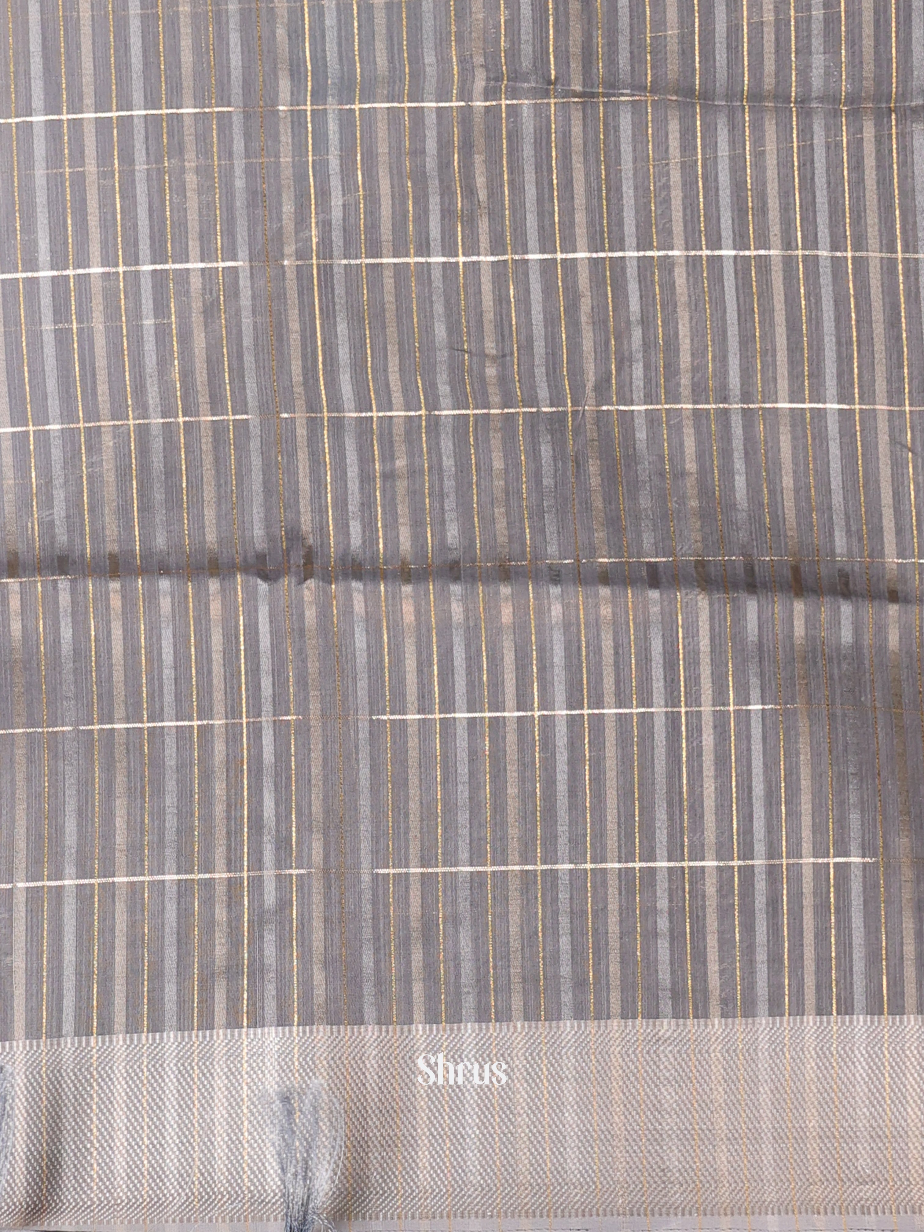 Grey - Semi Maheshwari Saree - Shop on Shrus.com