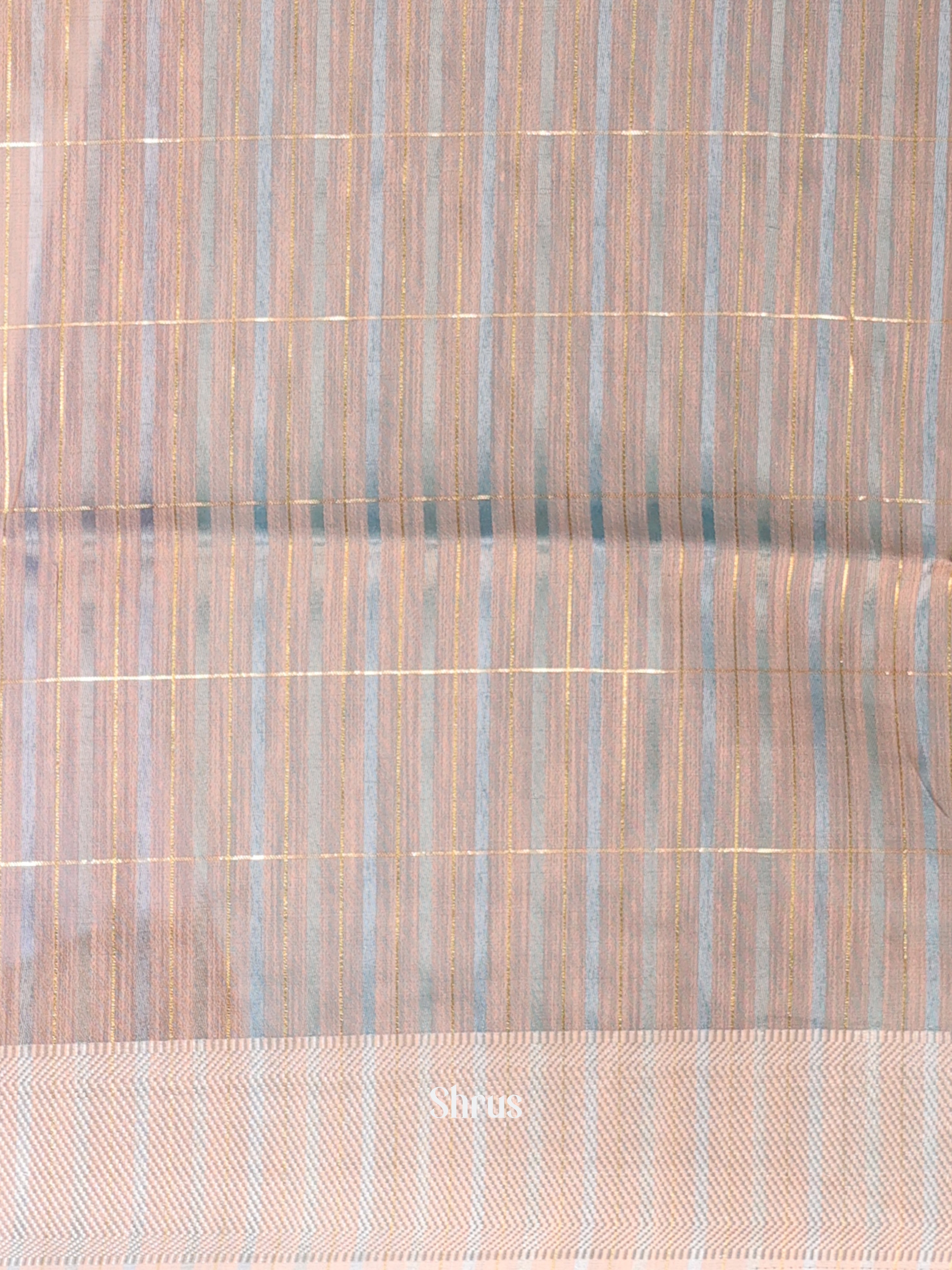 Peach - Semi Maheshwari Saree - Shop on Shrus.com