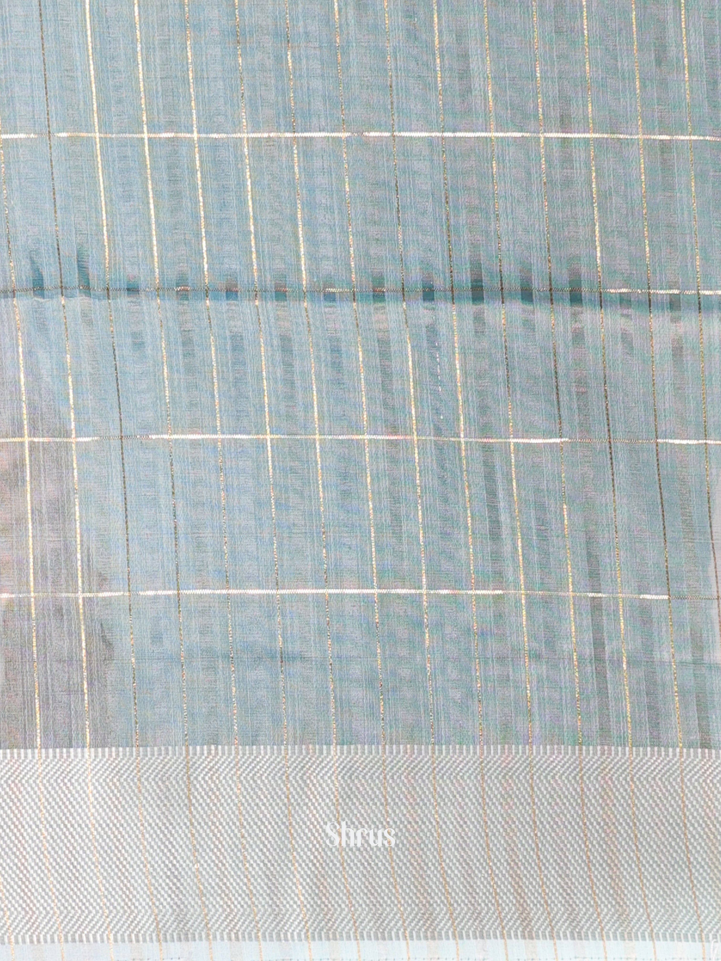 Blue- Semi Maheshwari Saree - Shop on Shrus.com