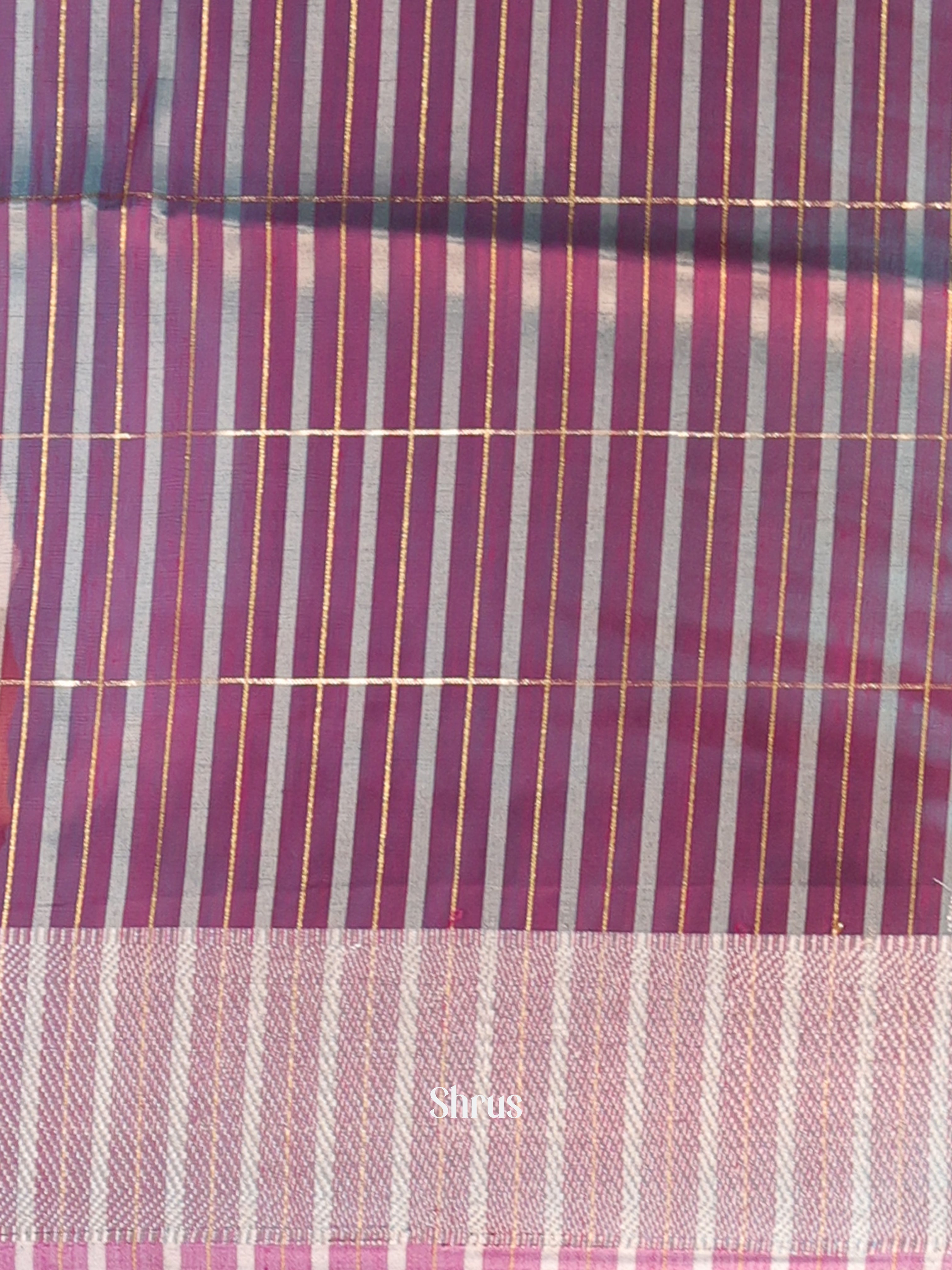 Purple - Semi Maheshwari Saree - Shop on Shrus.com