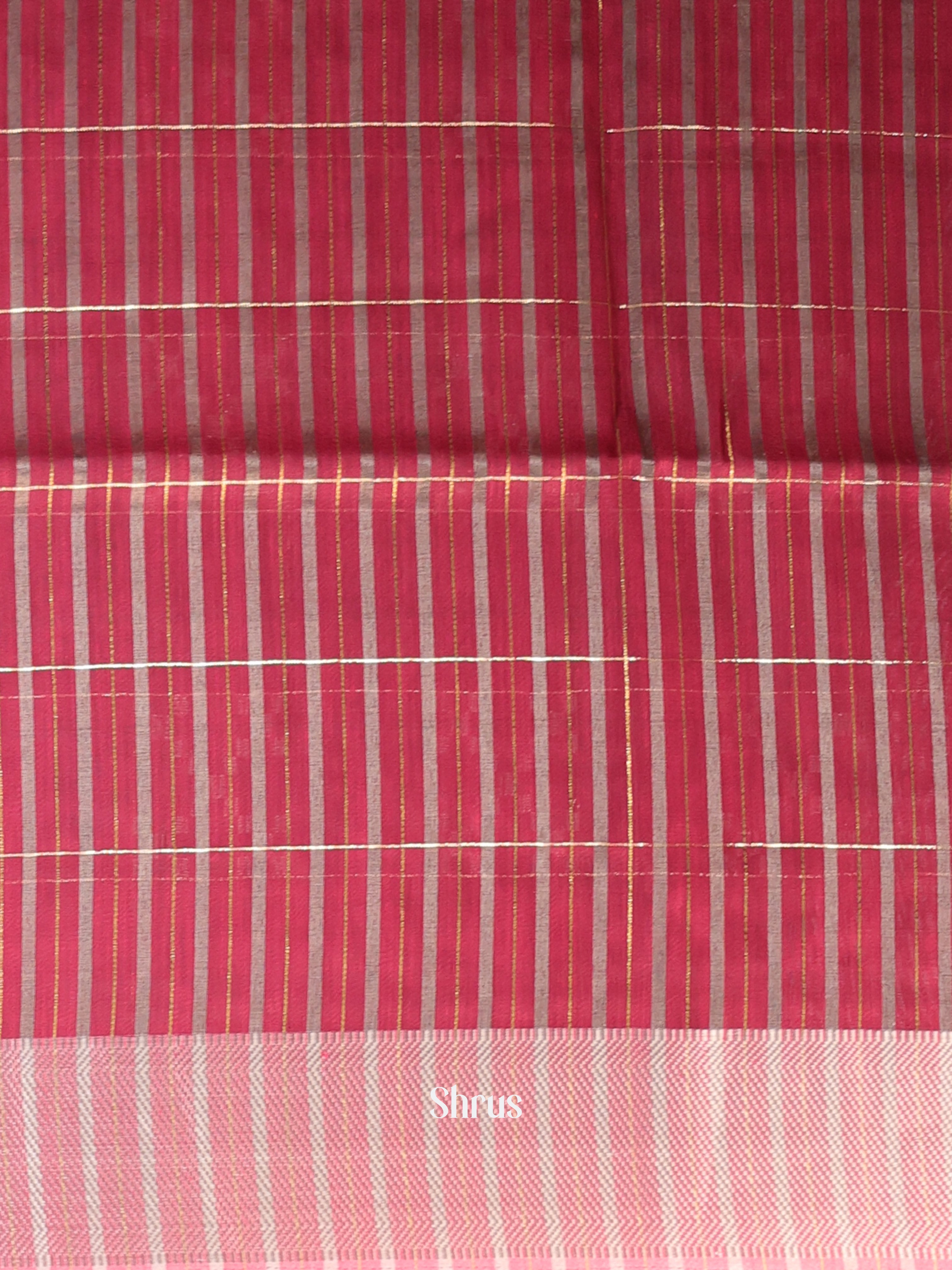 Red - Semi Maheshwari Saree - Shop on Shrus.com