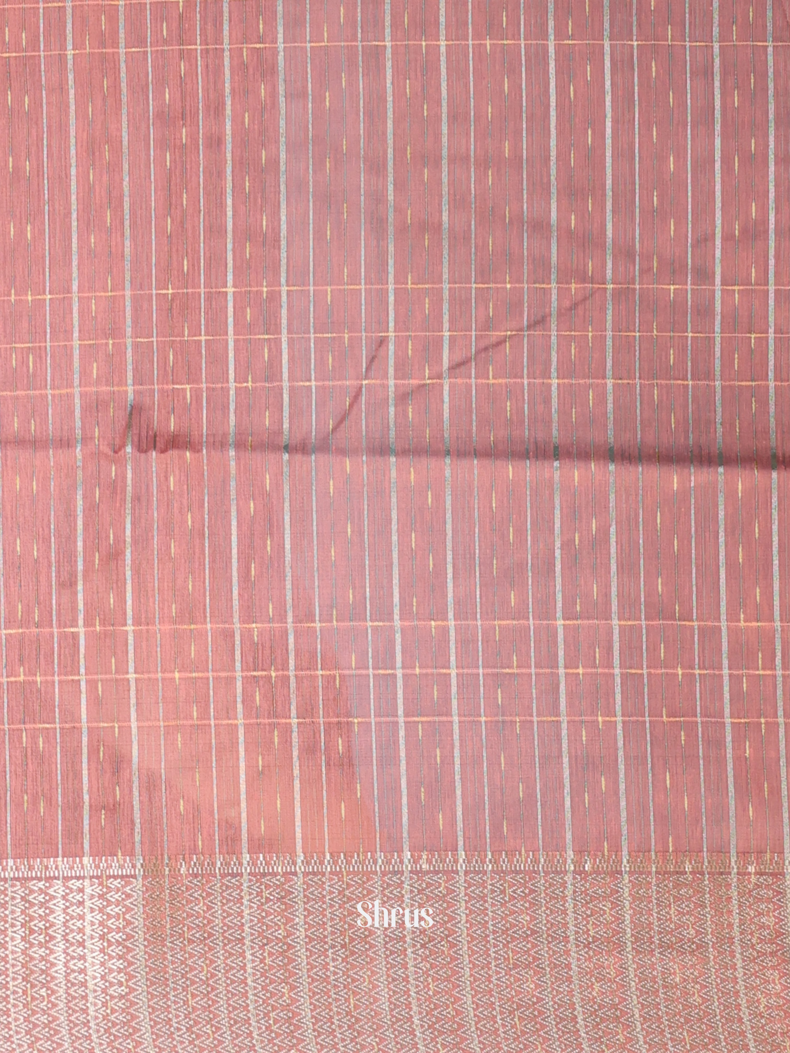 Brown- Semi Maheshwari Saree - Shop on Shrus.com