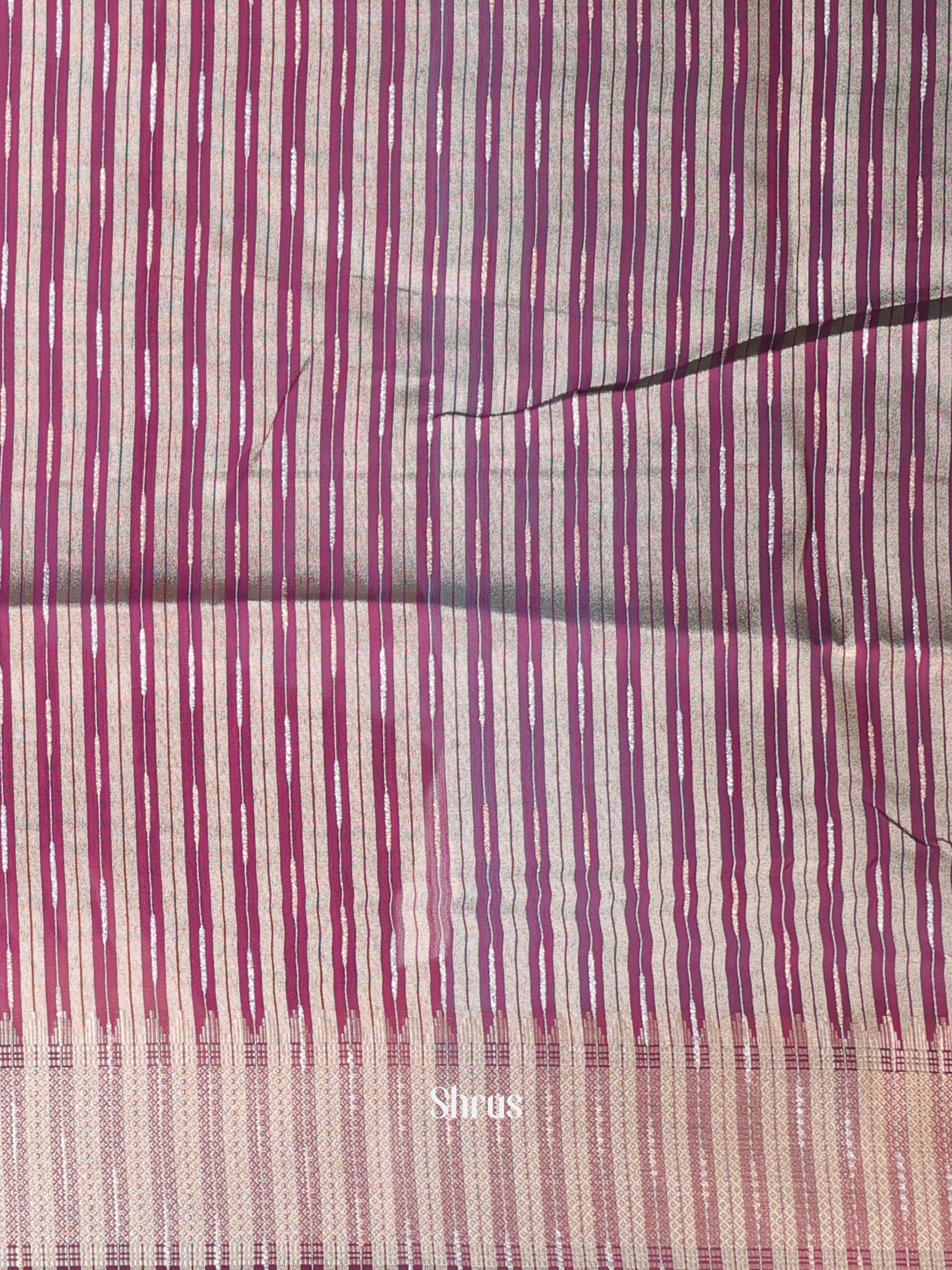 Purple - Semi Maheshwari Saree - Shop on Shrus.com