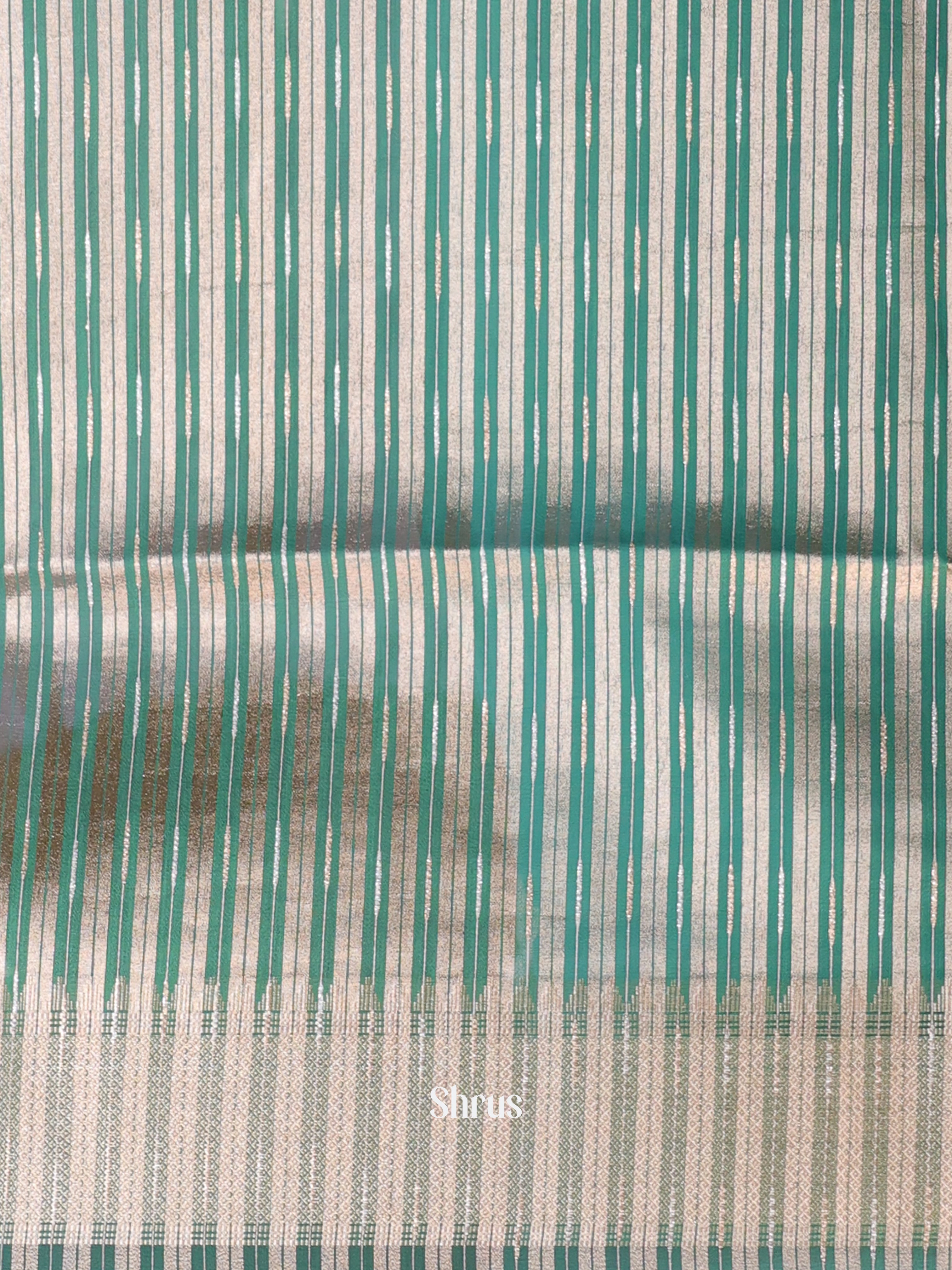 Green - Semi Maheshwari Saree - Shop on Shrus.com