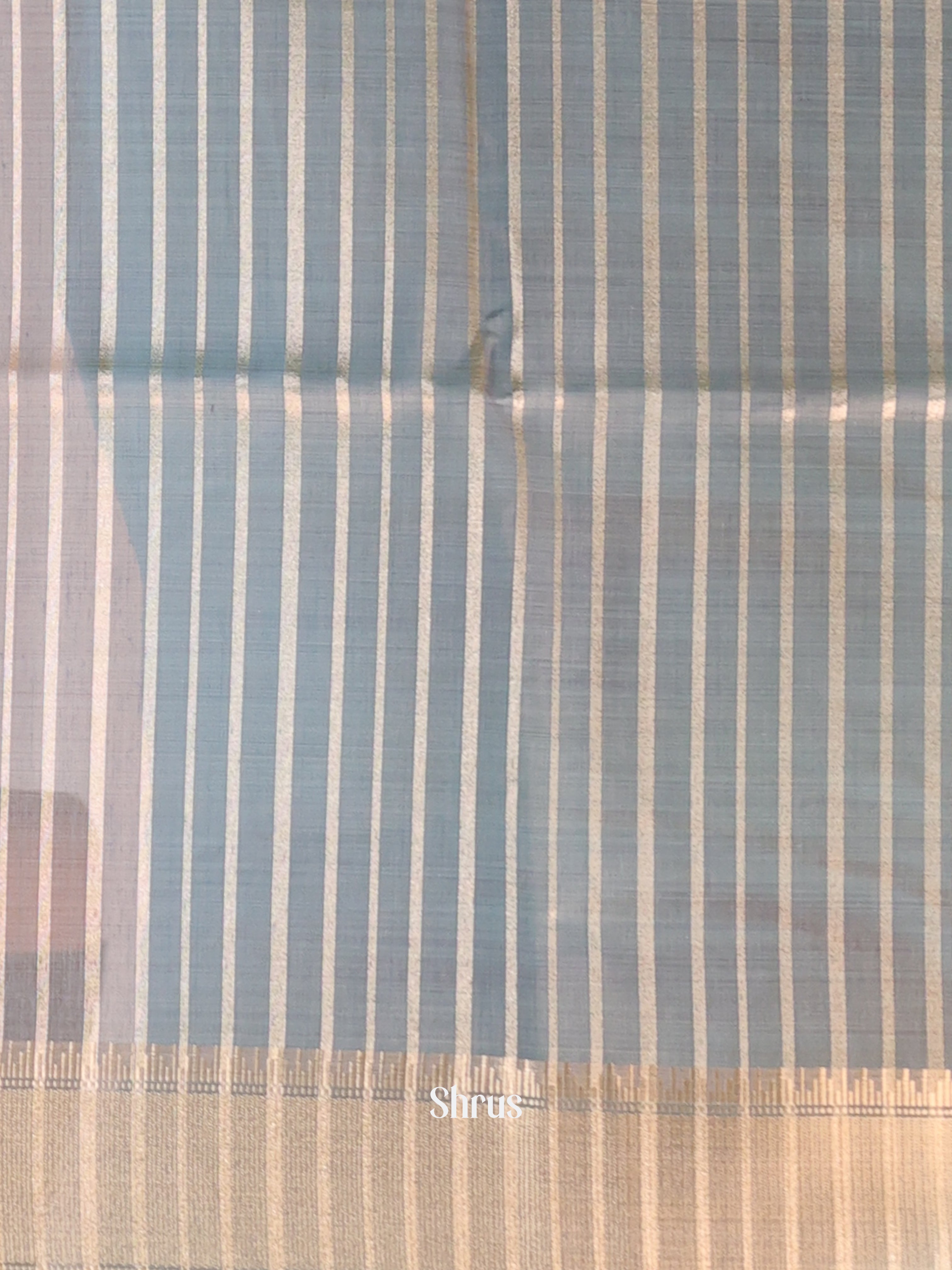 Grey - Semi Maheshwari Saree - Shop on Shrus.com