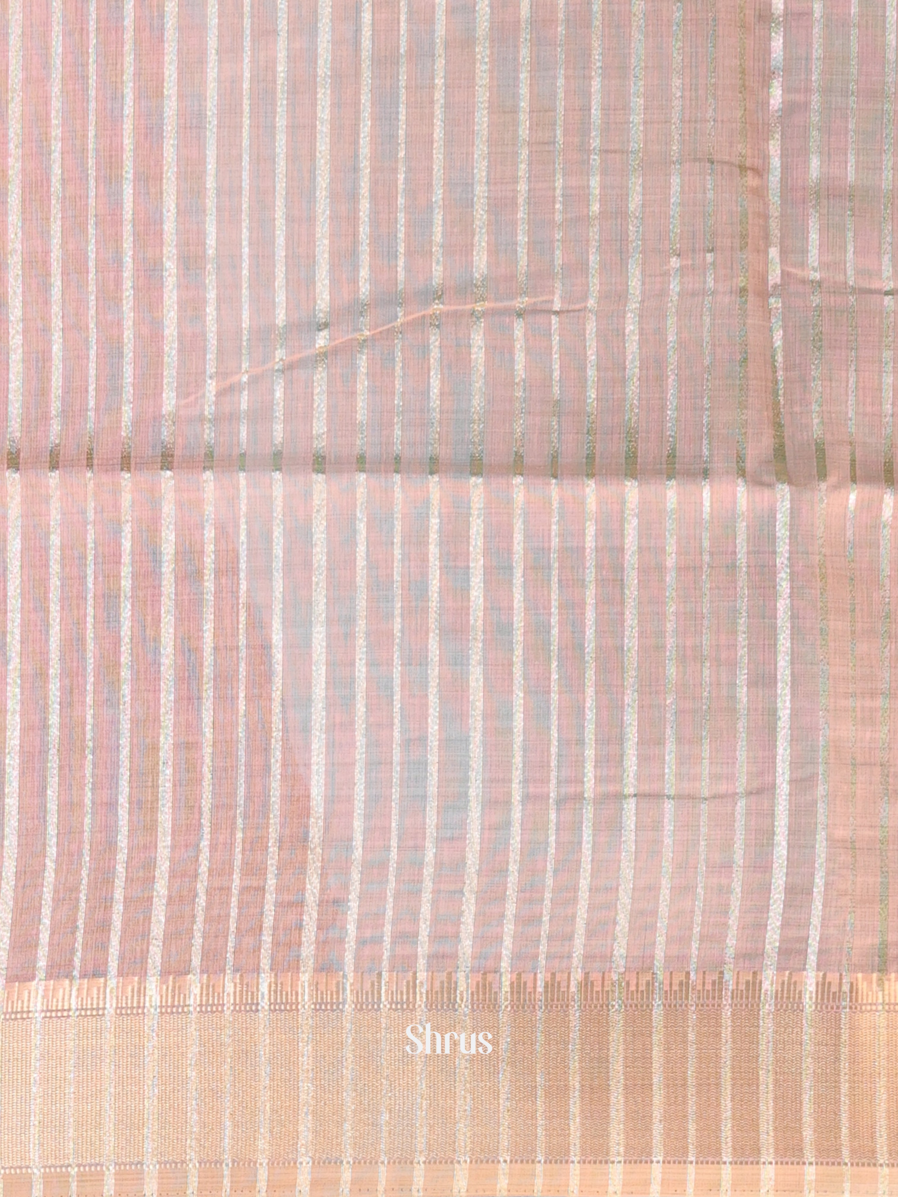 Peach - Semi Maheshwari Saree - Shop on Shrus.com