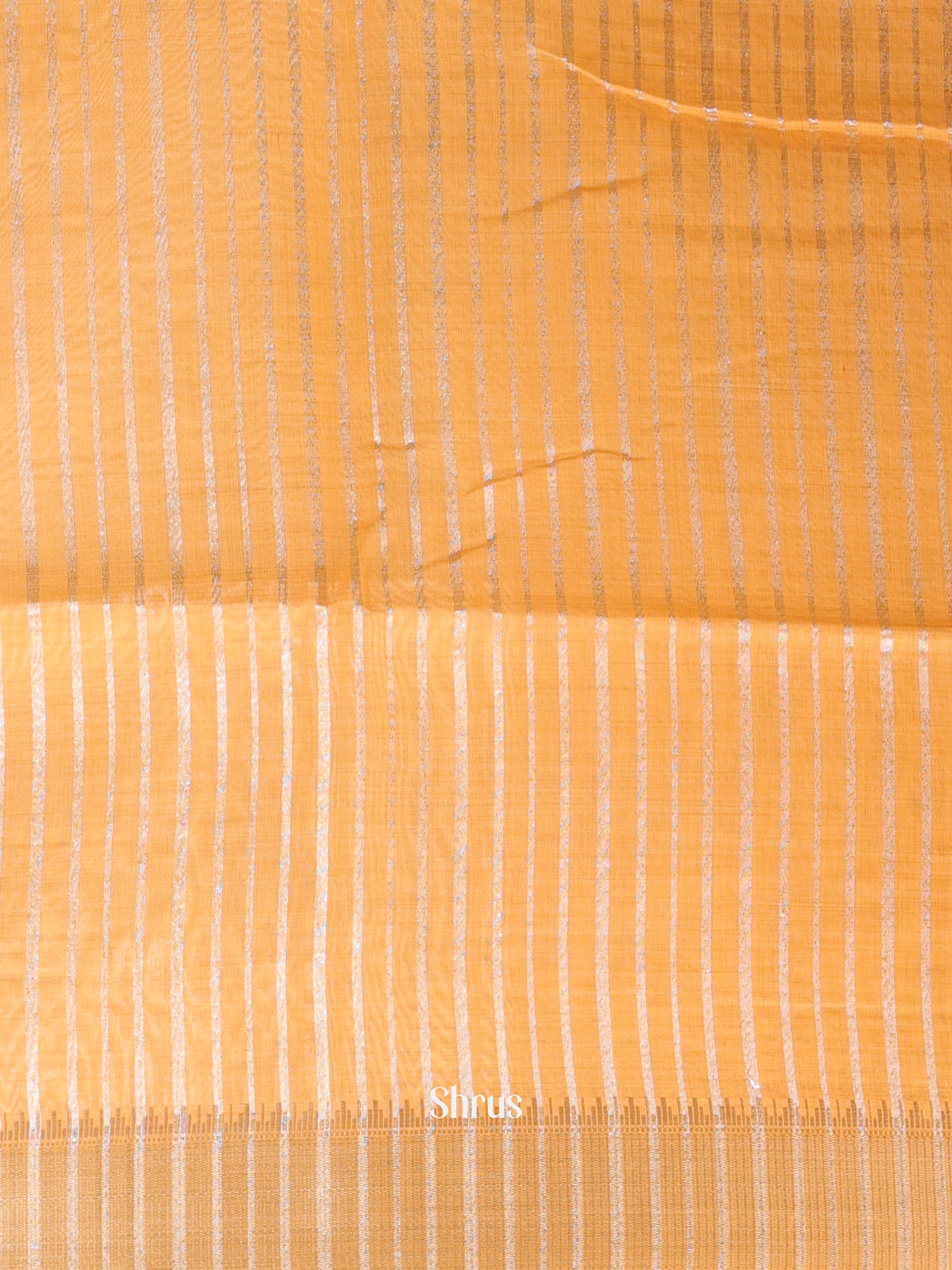 Orange - Semi Maheshwari Saree - Shop on Shrus.com