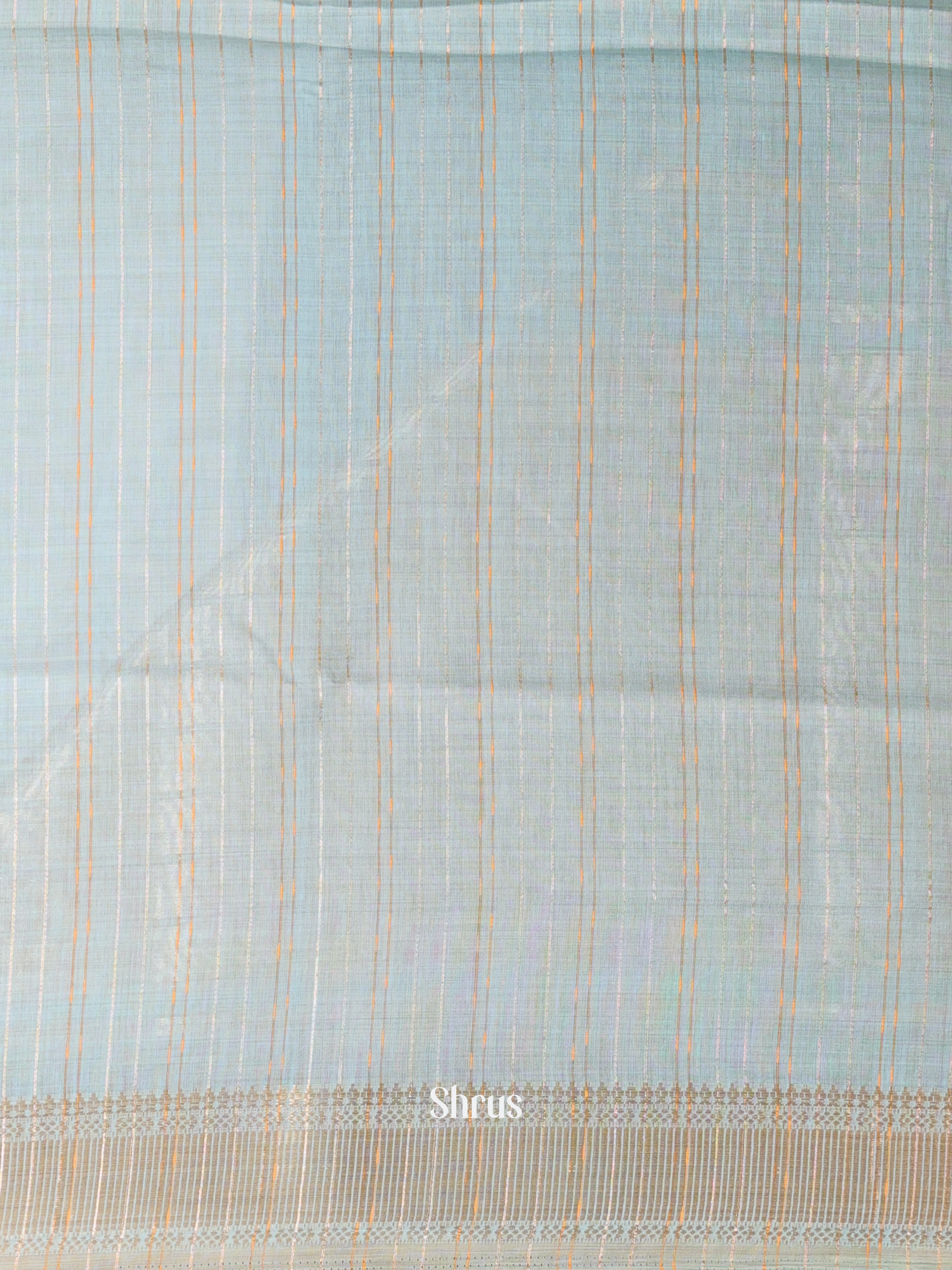 Lite Blue - Semi Maheshwari Saree - Shop on Shrus.com