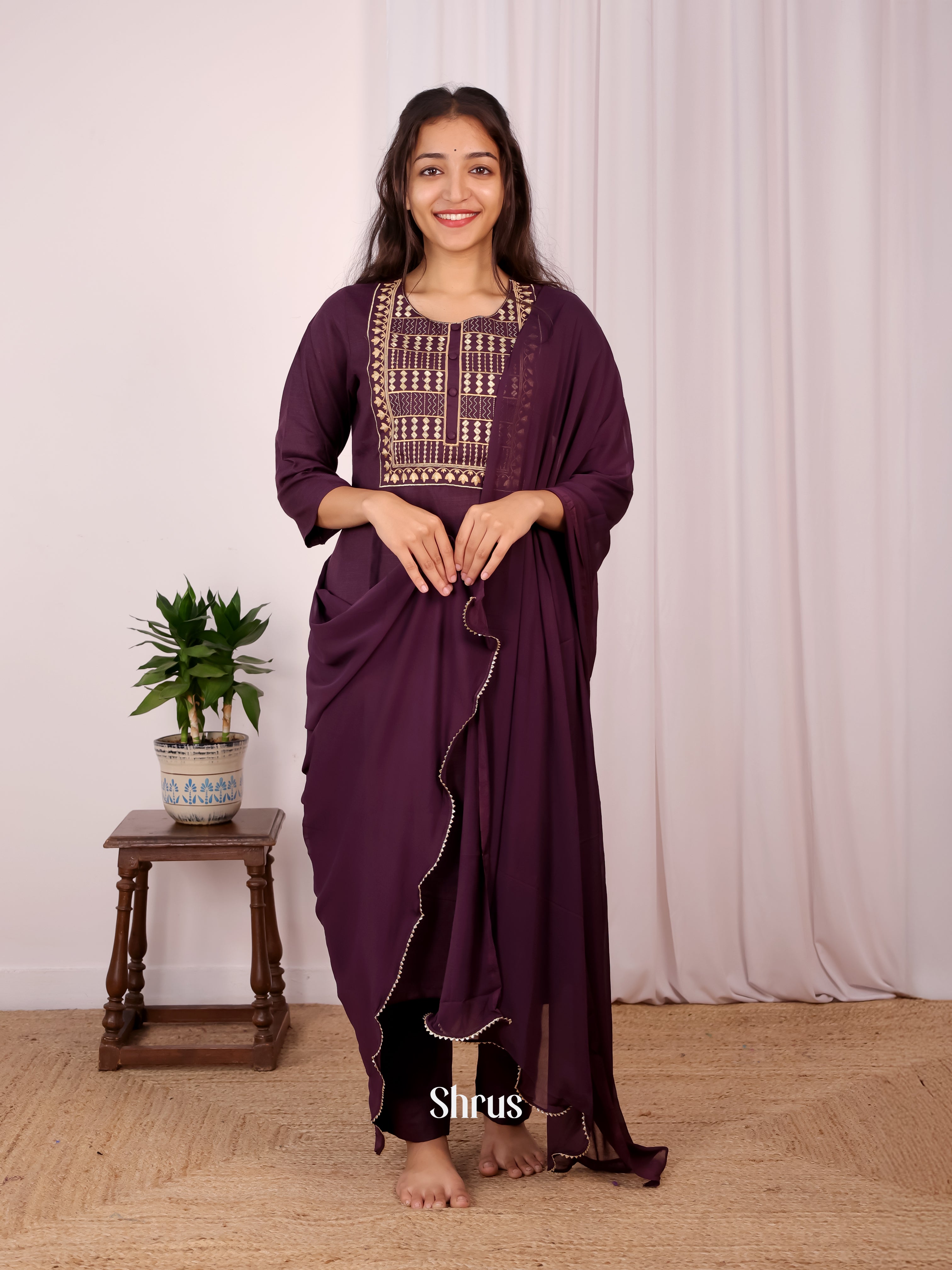 Purple - Readymade Suits - Shop on Shrus.com