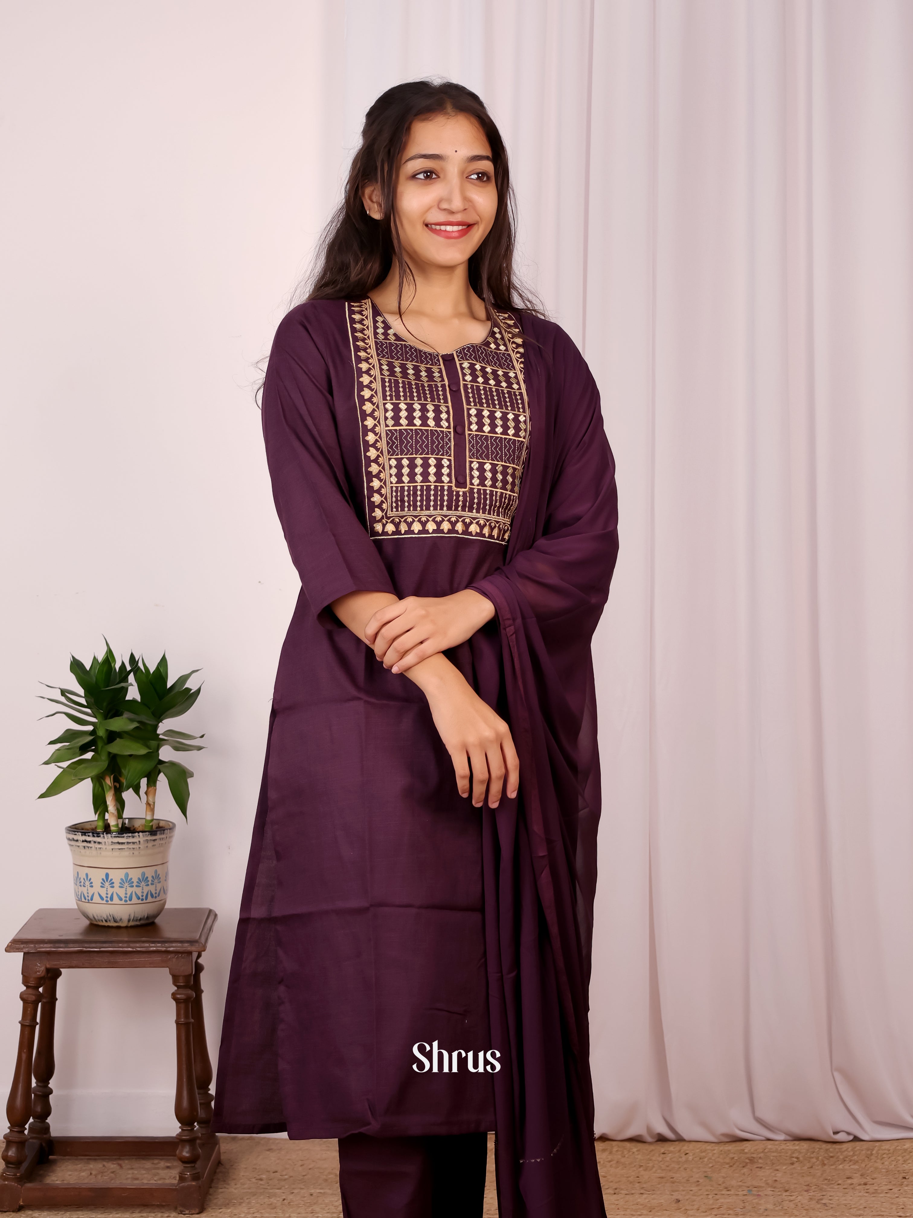 Purple - Readymade Suits - Shop on Shrus.com